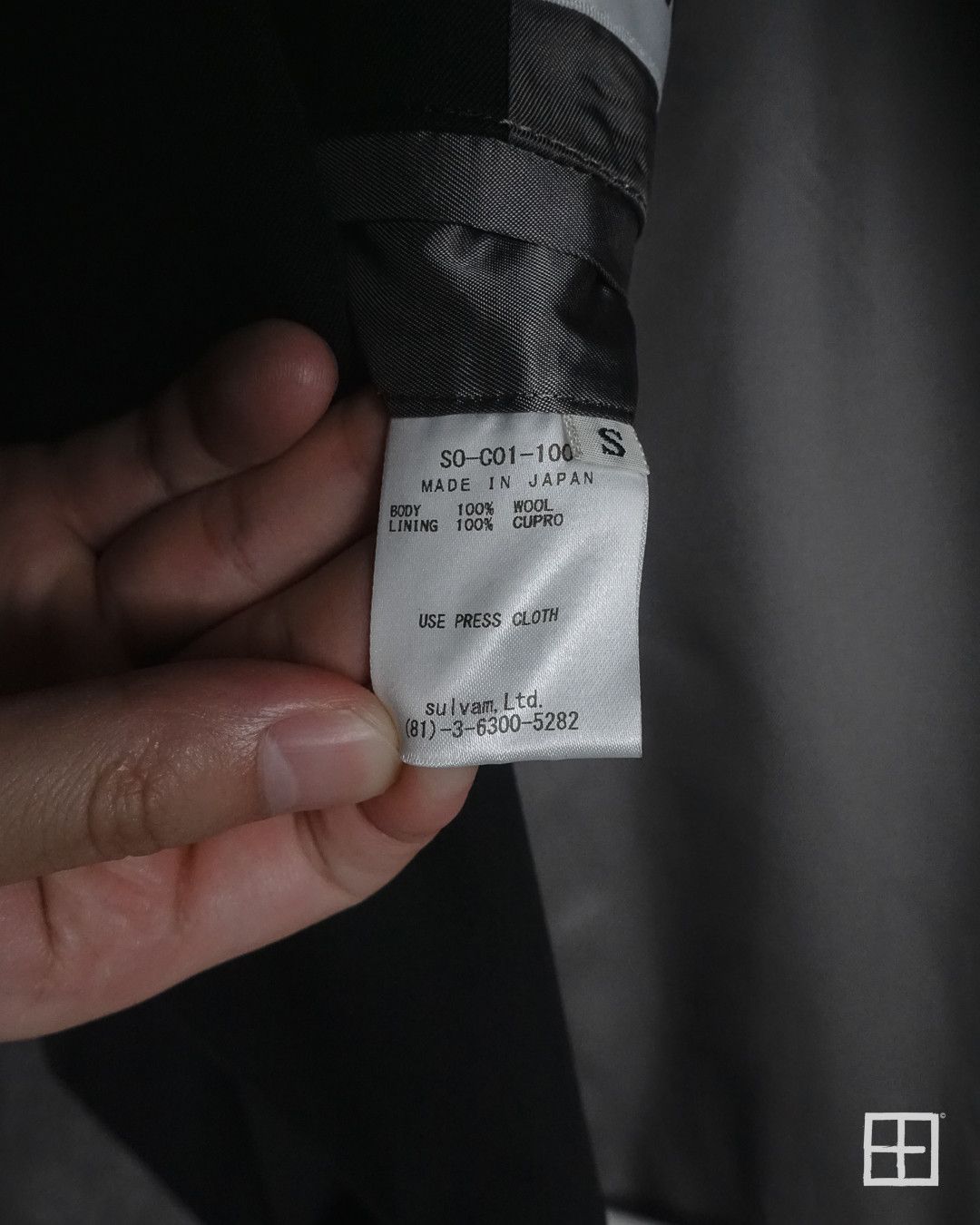 Sulvam Sulvam Asymmetric Cut Lapel Coat (SO-C01-100) Size US L / EU 52-54 / 3 - 4 Thumbnail