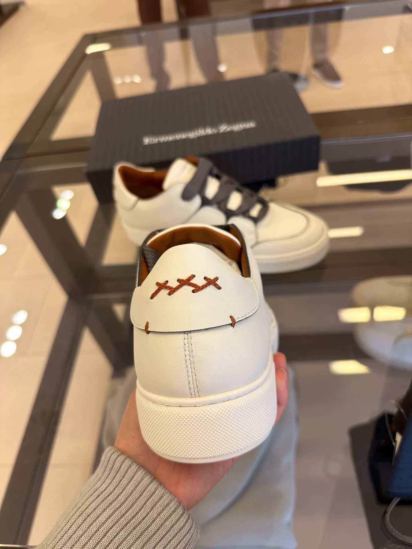Ermenegildo Zegna Ermenegildo Zegna White Men’s Sneakers Size US 7 / EU 40 - 7 Thumbnail