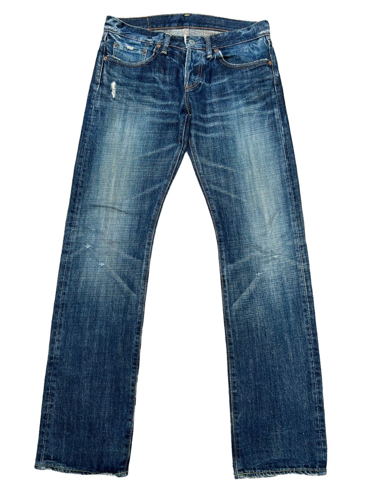 Eternal Pivk💥Eternal Japan Distressed Lowrise Denim Jeans 33x33 Size 33" - 2 Thumbnail