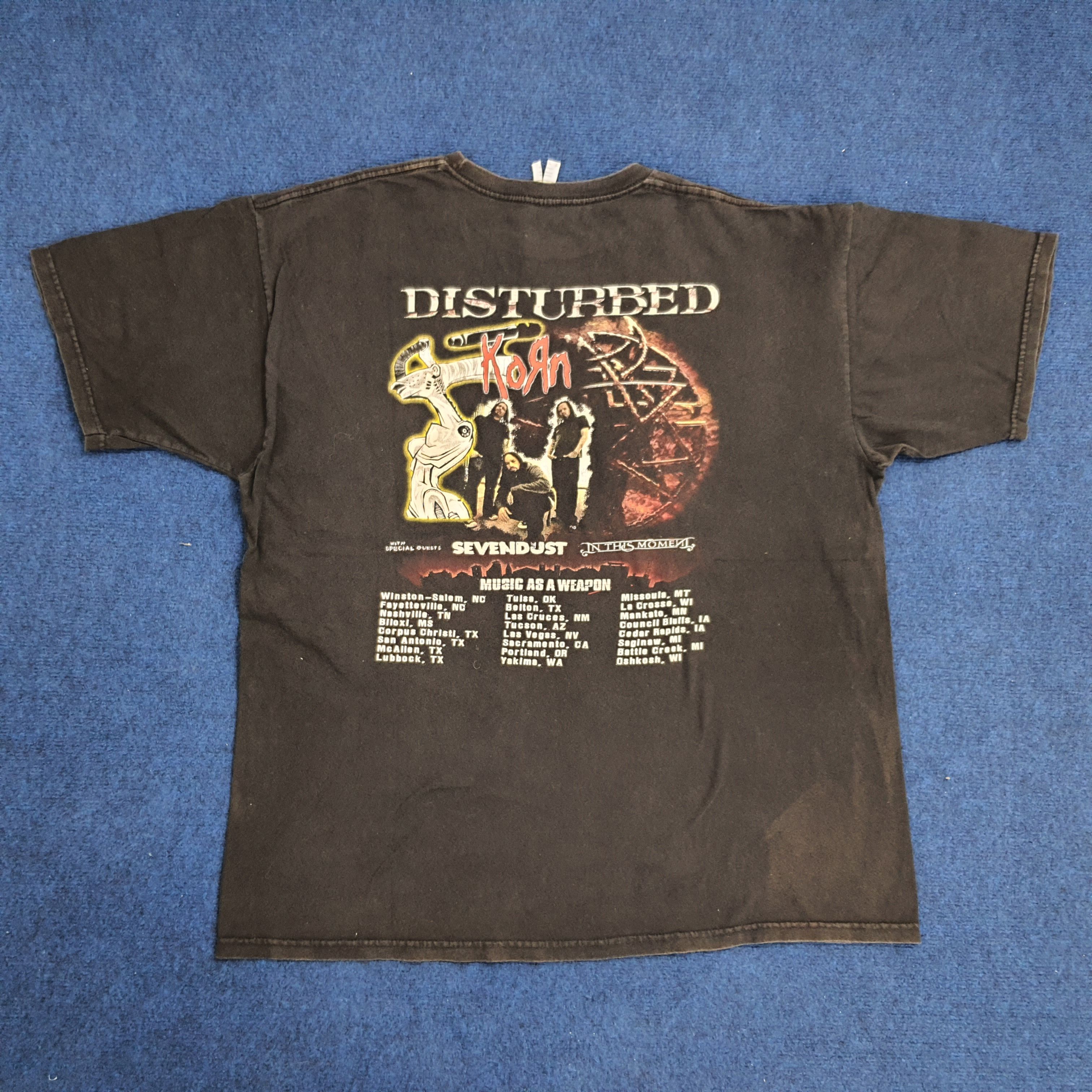 Band Tees Disturbed Asylum 2011 Tour T-shirt Size US XXL / EU 58 / 5 - 3 Thumbnail