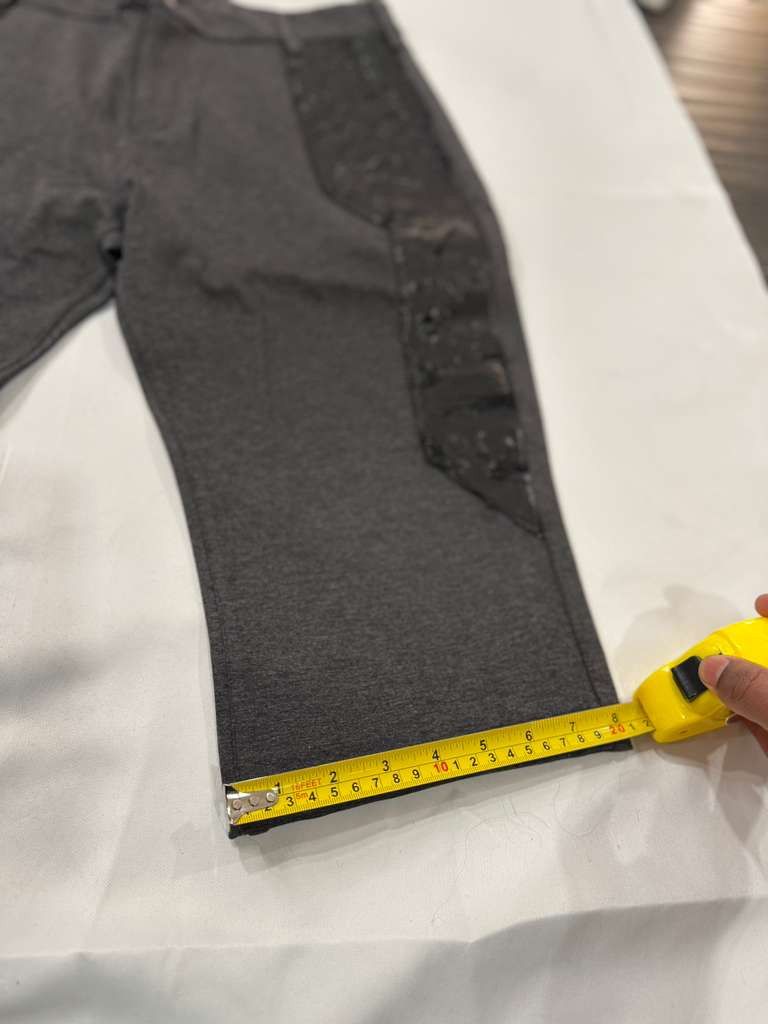 Other Dark Gray Real Leather Detail Cropped Pants Size US 32 / EU 48 - 13 Thumbnail