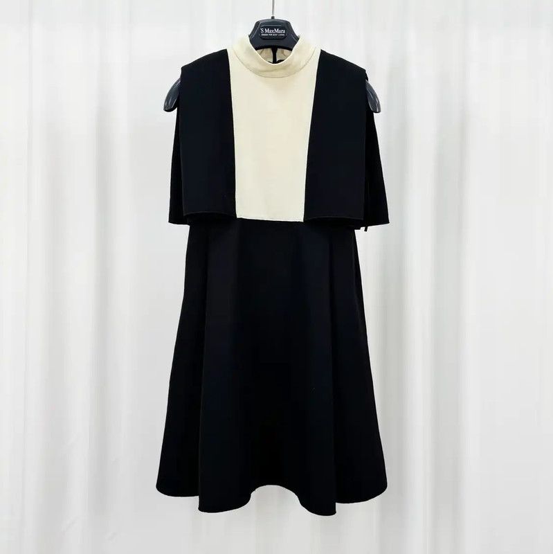 Valentino Valentino Sleeveless Black Polyester Dress 0089 Size L / US 10 / IT 46 - 1 Thumbnail