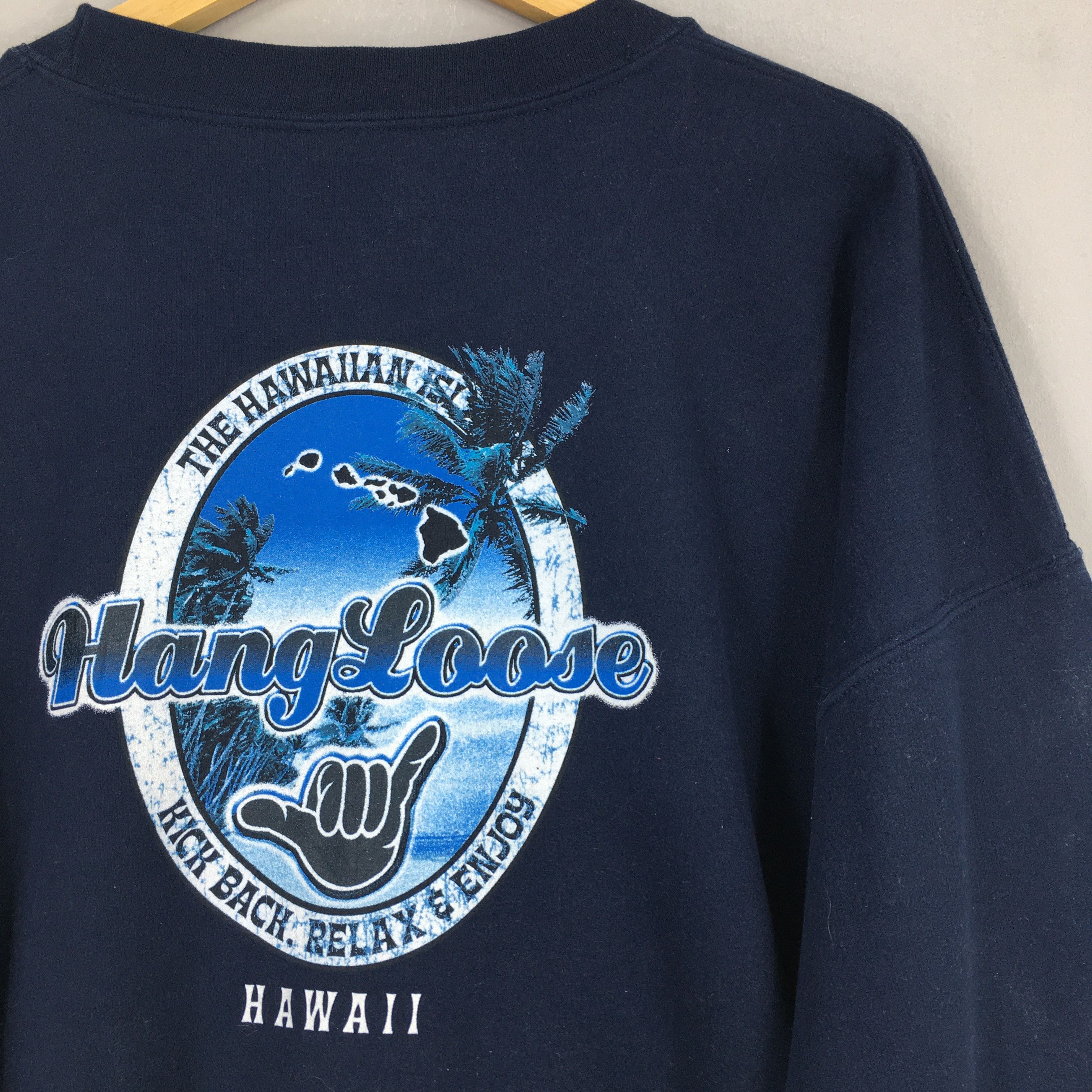 Vintage Vintage 90s Hang Loose Hawaii Beach Sweatshirt 2XLarge Size US XXL / EU 58 / 5 - 7 Thumbnail
