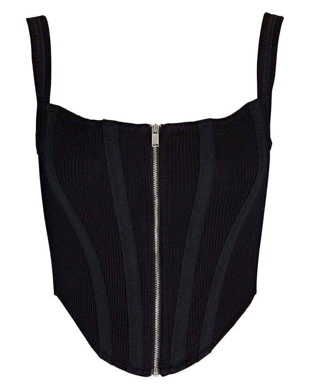 Dion Lee RIB ZIP BLACK CORSET Size L / US 10 / IT 46 - 1 Thumbnail