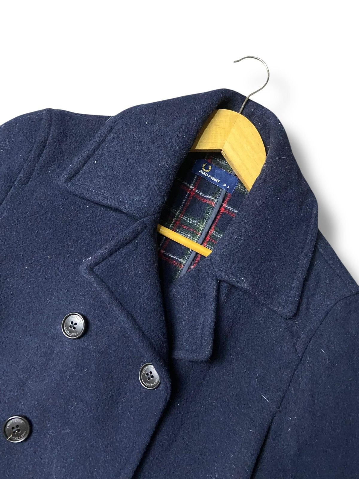 Fred Perry Fred Perry Double Breasted Wool Peacoat (166) Size US S / EU 44-46 / 1 - 7 Thumbnail