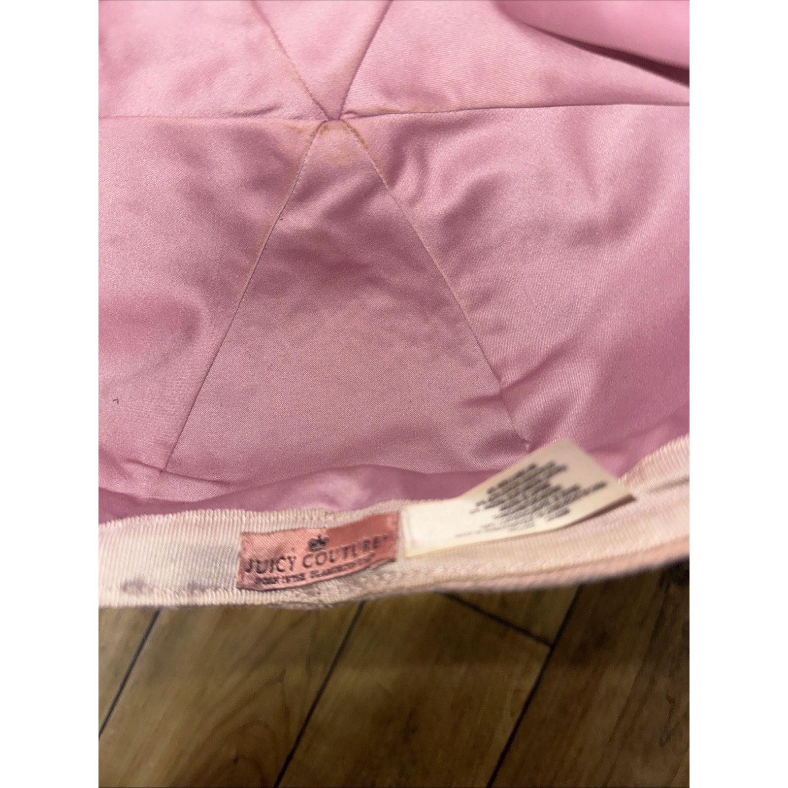 Juicy Couture × Vintage Vintage Y2K Juicy Couture Velour Biker Hat Pink Size ONE SIZE - 7 Thumbnail