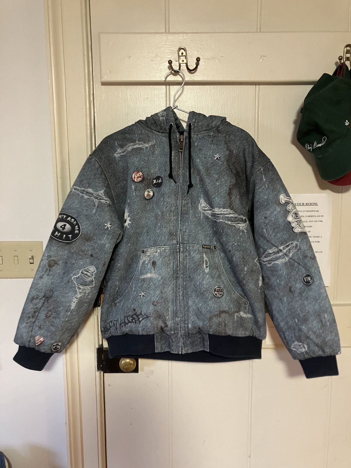 HJR Trompe L'oeil Arbeitsjacke mit Kapuze Blau Herren - FW24 – DE