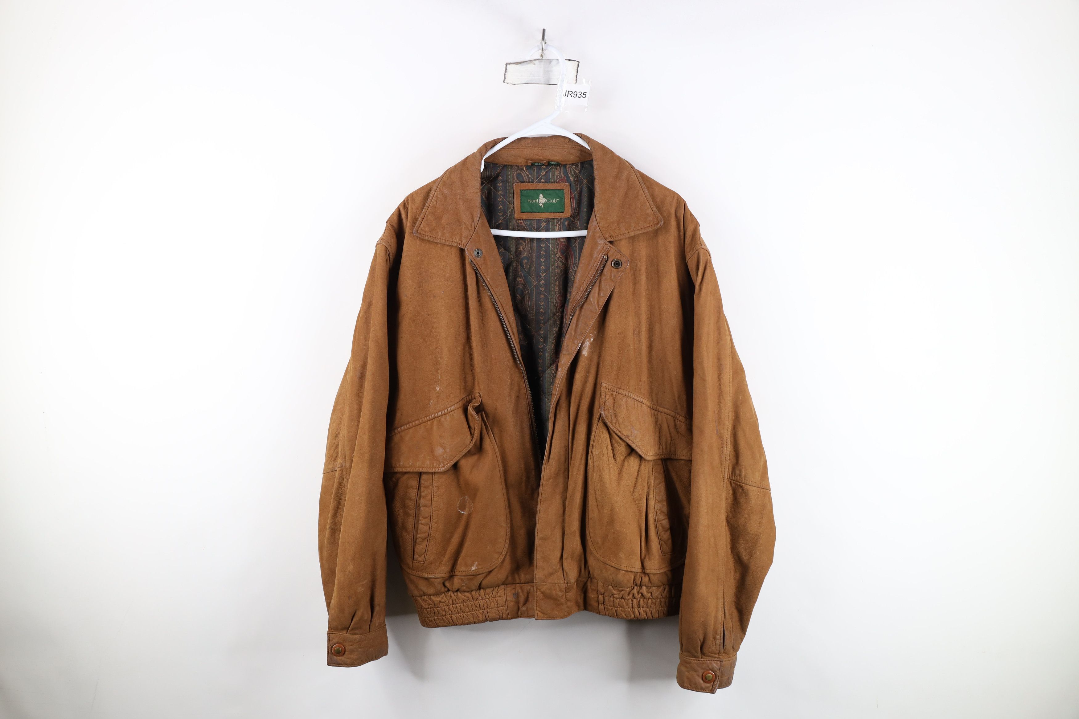 Vintage AS IS Vintage 90s Streetwear Suede Leather Bomber Jacket Size US L / EU 52-54 / 3 - 1 Thumbnail