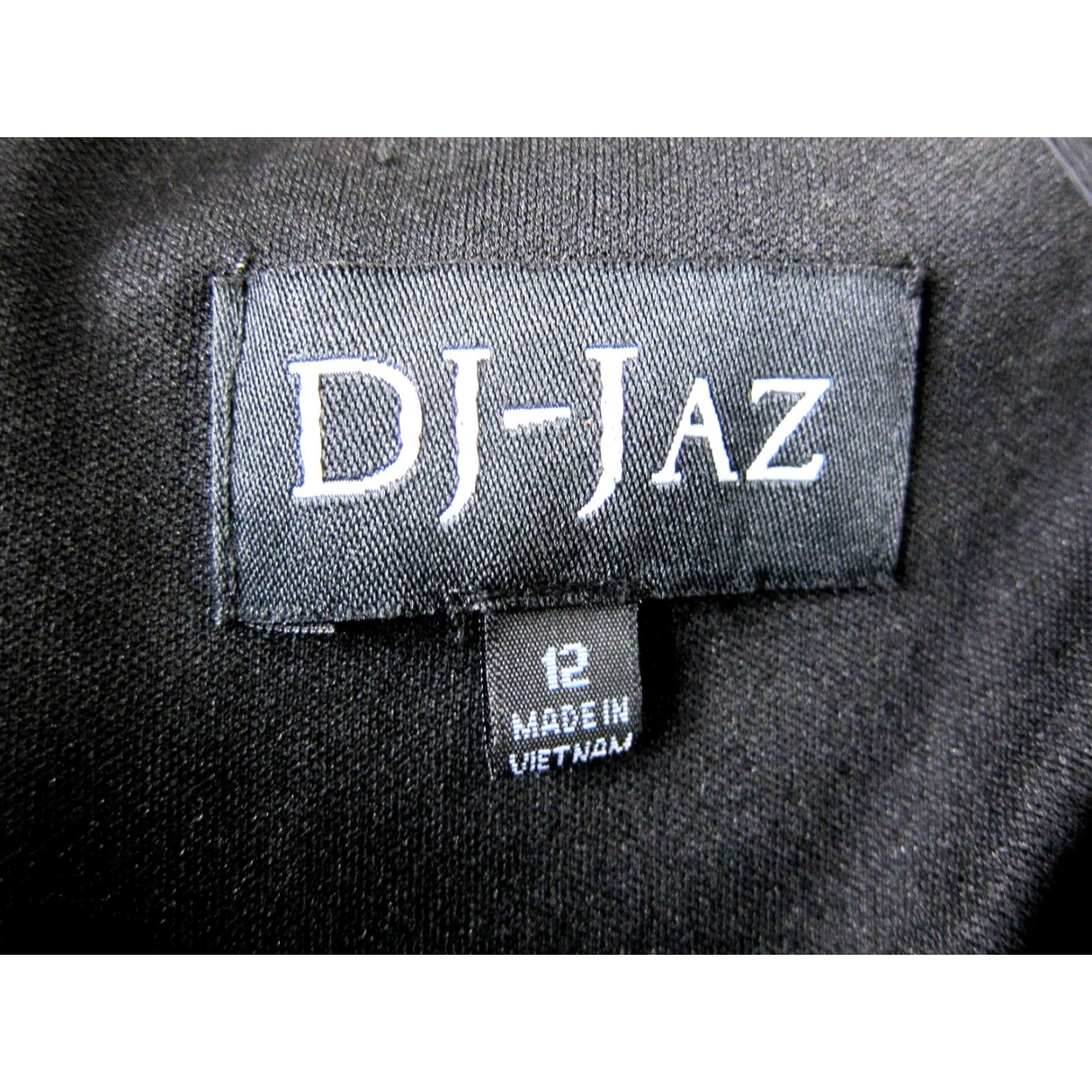 Vintage VINTAGE DJ-JAZ Black Beaded Cap Sleeve Ruched Stretch Formal Cocktail Party Dress 12 Size XL / US 12-14 / IT 48-50 - 3 Thumbnail