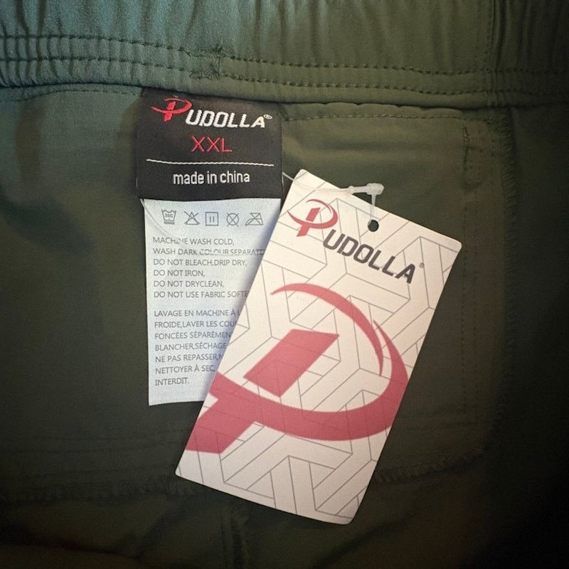 Other Pudolla NWT Outdoor Hiking Cargo Green Pants Elastic XXL Size US 38 / EU 54 - 2 Thumbnail