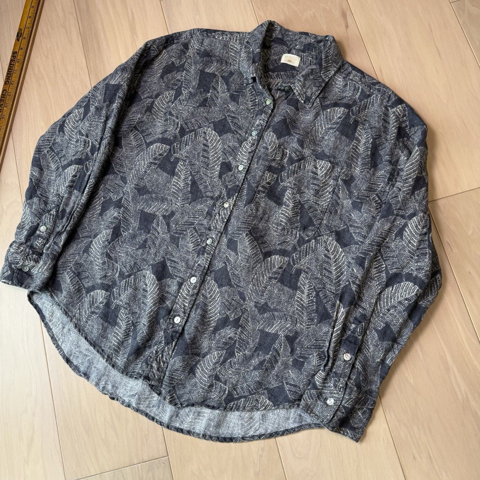 Faherty Faherty Breeze Linen Shirt Large Gray Minimalist Long Sleeve Size US L / EU 52-54 / 3 - 10 Thumbnail