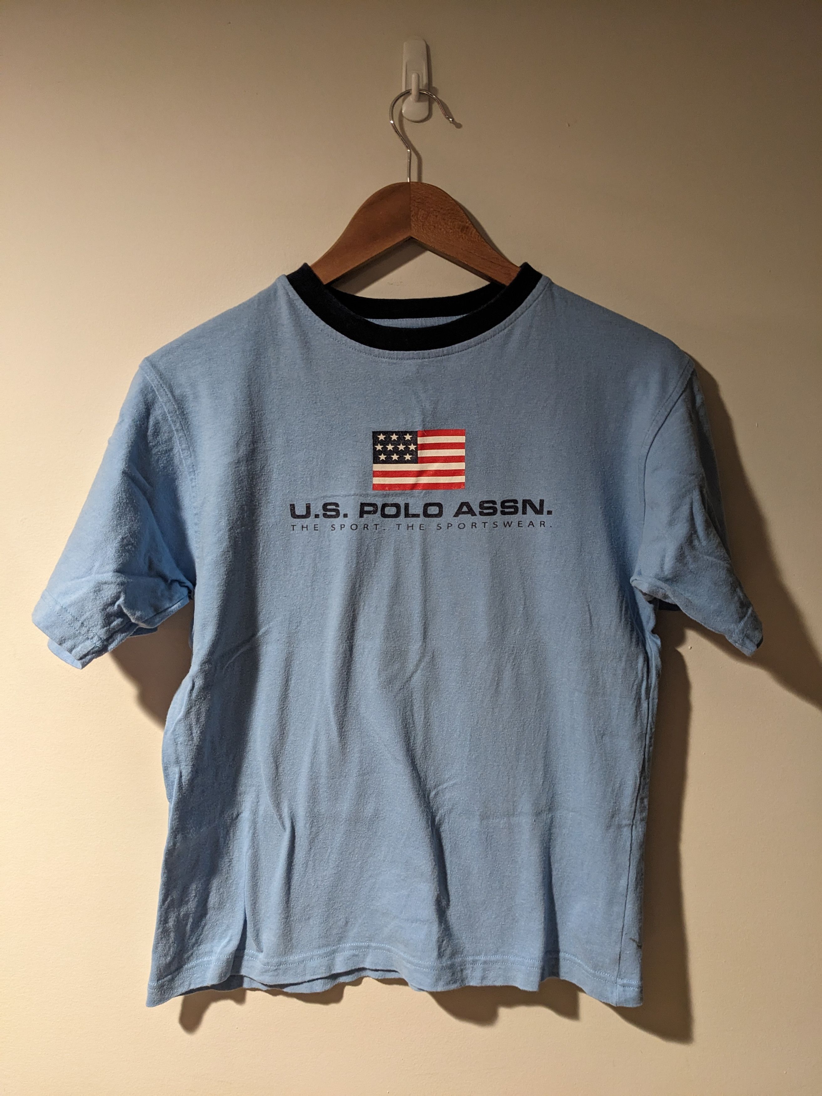 U.S. Polo Assn. Vintage Y2K U.S. Polo Blue Woman's Loose Small T-Shirt Size S / US 4 / IT 40 - 1 Thumbnail