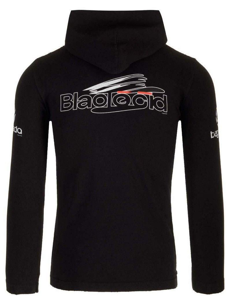 Balenciaga NEW Balenciaga Black Logo Distressed Women’s Hoodie Size S Size S / US 4 / IT 40 - 2 Thumbnail