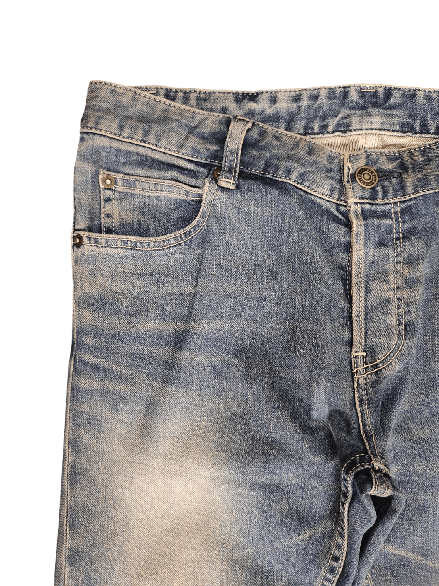 Comme des Garcons × Undercover Japanese Brand Ship Jet Blue Skinny Stone Wash Denim Pants Size US 30 / EU 46 - 4 Thumbnail
