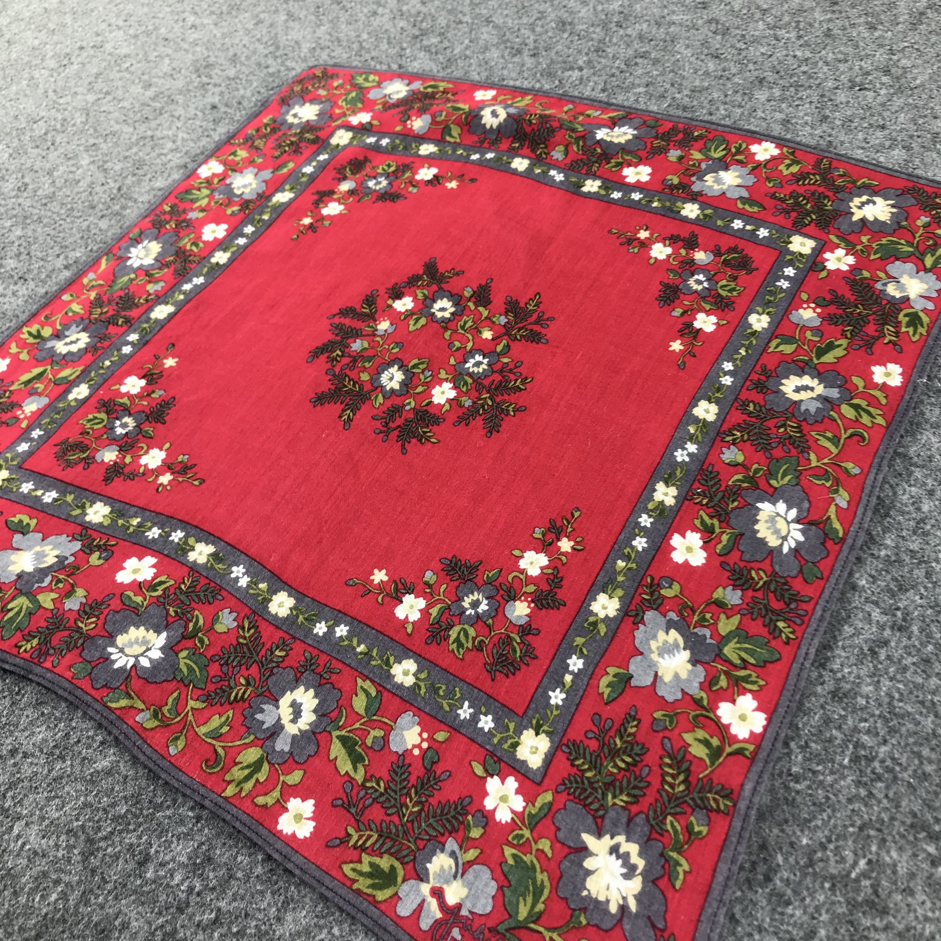 Japanese Brand Yukiko Hanai Floral Handkerchief Neckerchief Bandana H108 Size ONE SIZE - 5 Thumbnail
