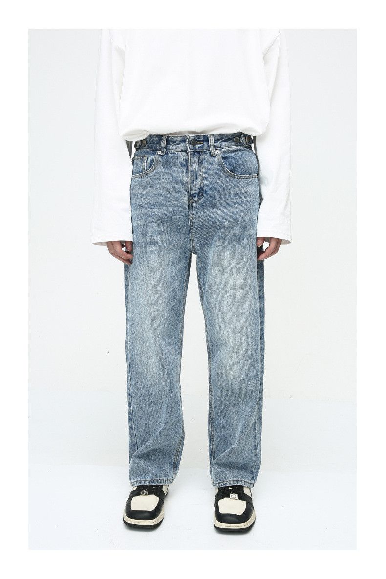 Japanese Brand × Jean Simple loose casual straight washed jeans Size US 32 / EU 48 - 1 Thumbnail
