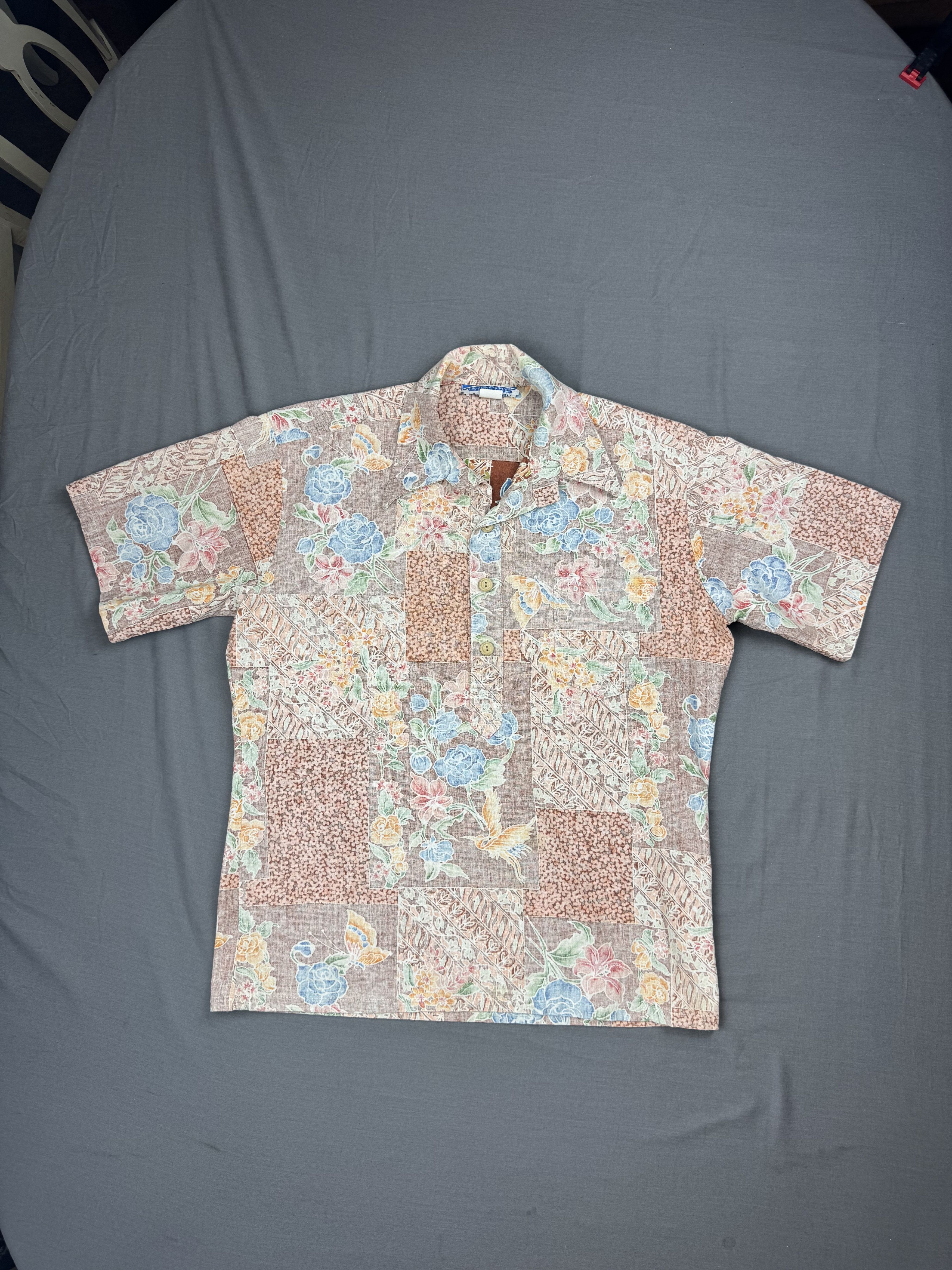 Ocean Pacific VTG Ocean Pacific Sunwear OP 1/4 Button Hawaiian Shirt Size US M / EU 48-50 / 2 - 2 Thumbnail