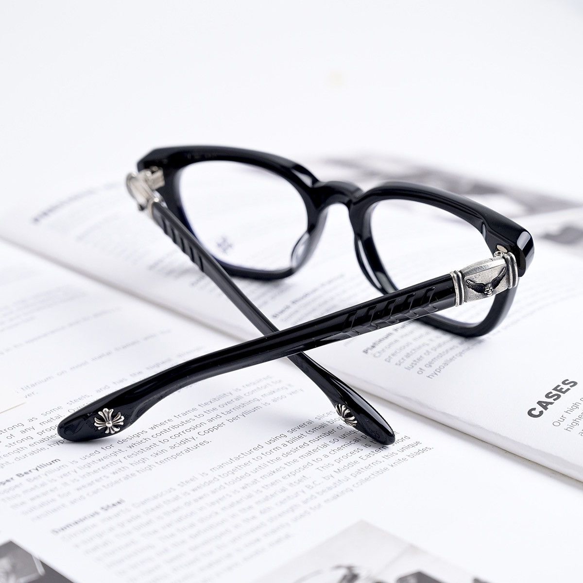 Chrome Hearts CHROME HEARTS WELL HELL YEAH BLACK GLASSES Size ONE SIZE - 10 Thumbnail