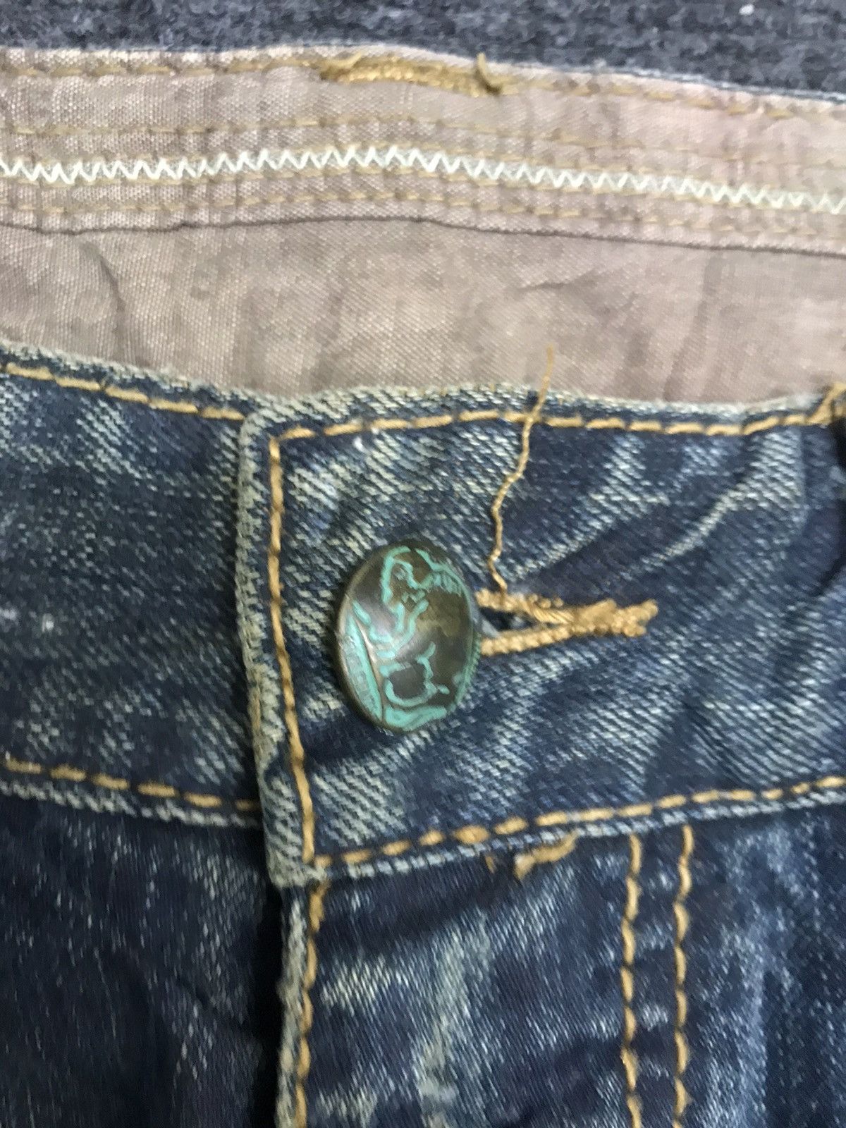 Seditionaries 💥90s Style💥Stitch Rusty Wash Distressed Denim F126 Size US 31 - 18 Thumbnail