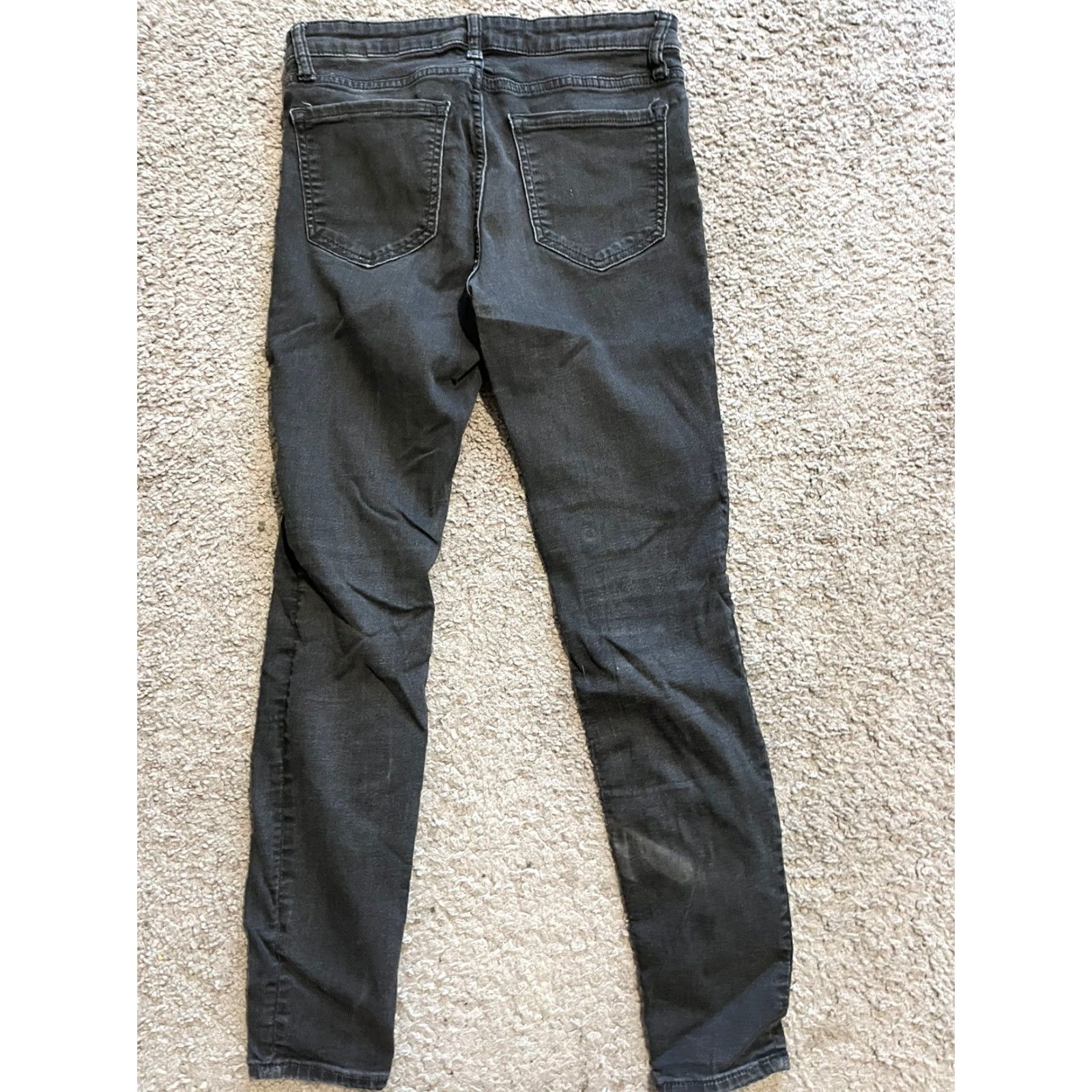 Gap Gap Jeans Womens Skinny Skimmer Black Denim Zip Ankle Stretch 27in Inseam Mid Rise Regular Fit Size 4 Womens Gap 1969 Size 27" / US 4 / IT 40 - 3 Thumbnail