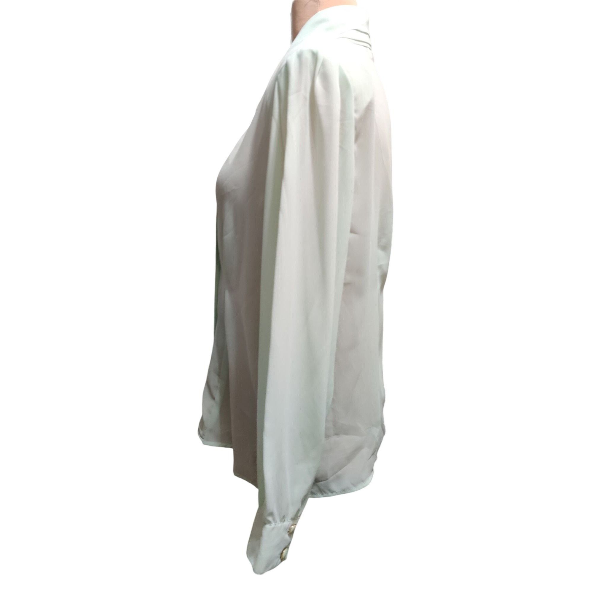 Vintage Vintage Plus Size 18 Mint Green Blouse Double Breasted Butto Size XXL / US 16-18 / IT 52-54 - 12 Thumbnail