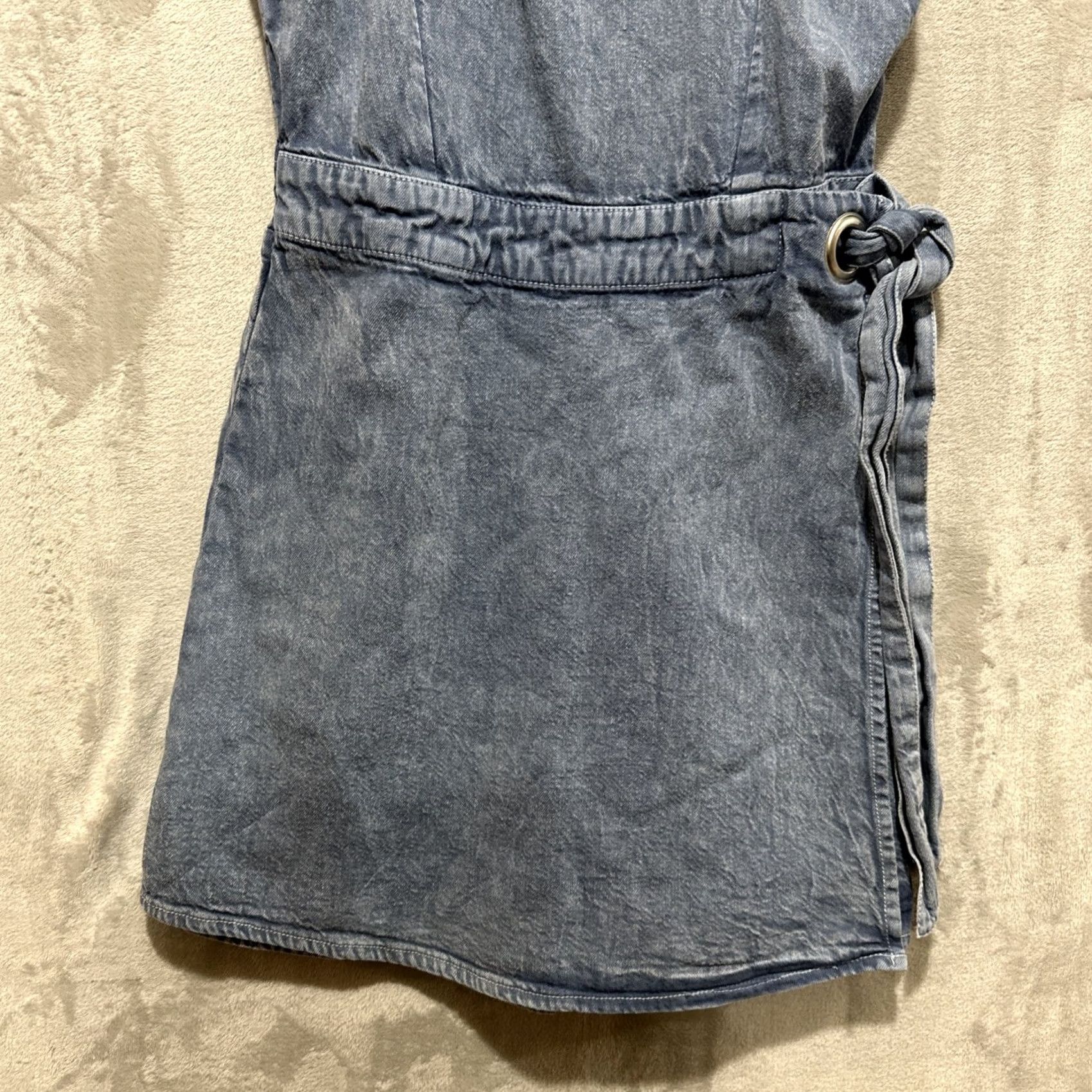 Vintage Sincerely Jules for Bandier Denim Romper Women S Blue Sleeveless NWT Size 28" / US 6 / IT 42 - 7 Thumbnail