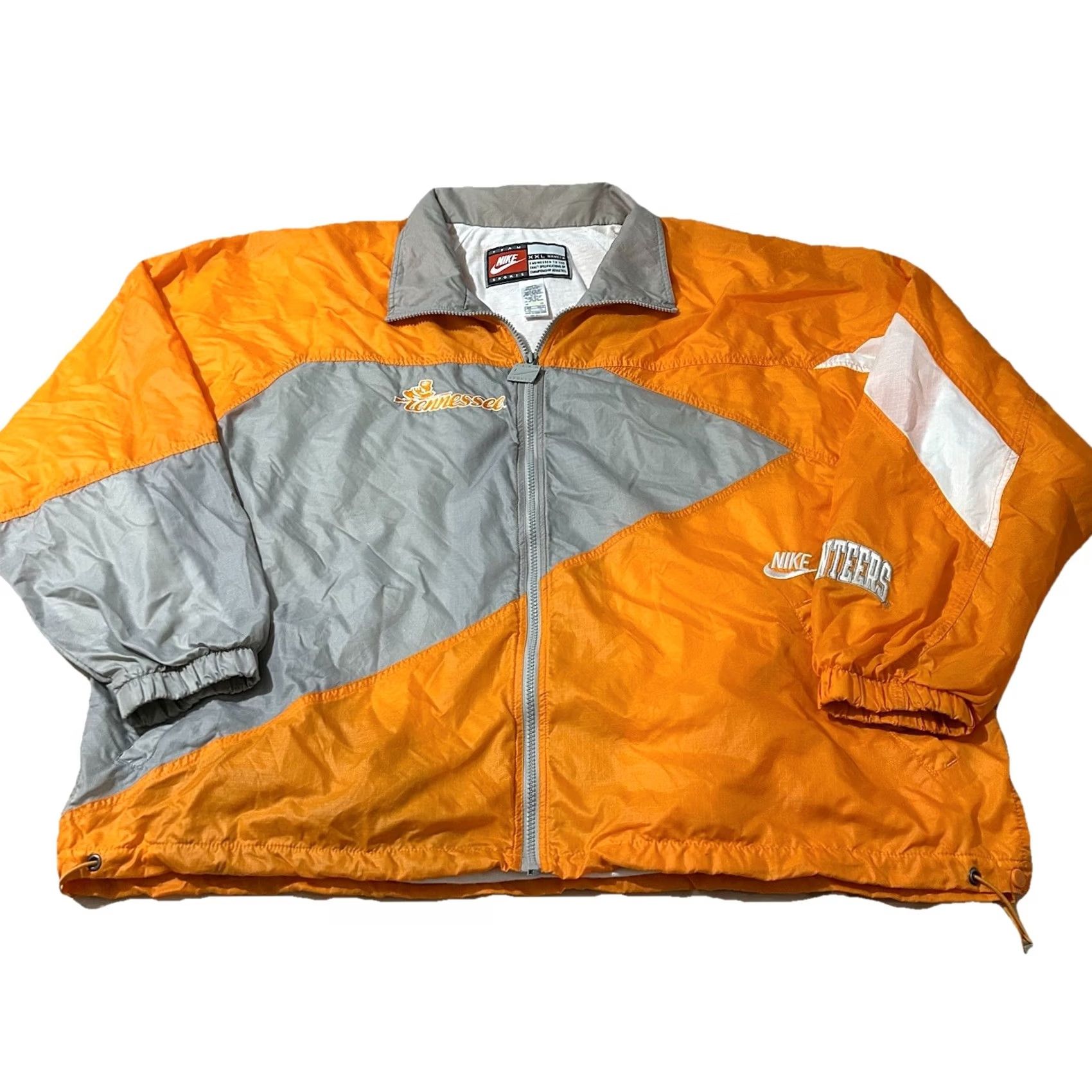 Nike VINTAGE Nike Tennessee Volunteers Windbreaker Track Jacket 2XL Mens Orange 90s Size US XXL / EU 58 / 5 - 2 Thumbnail