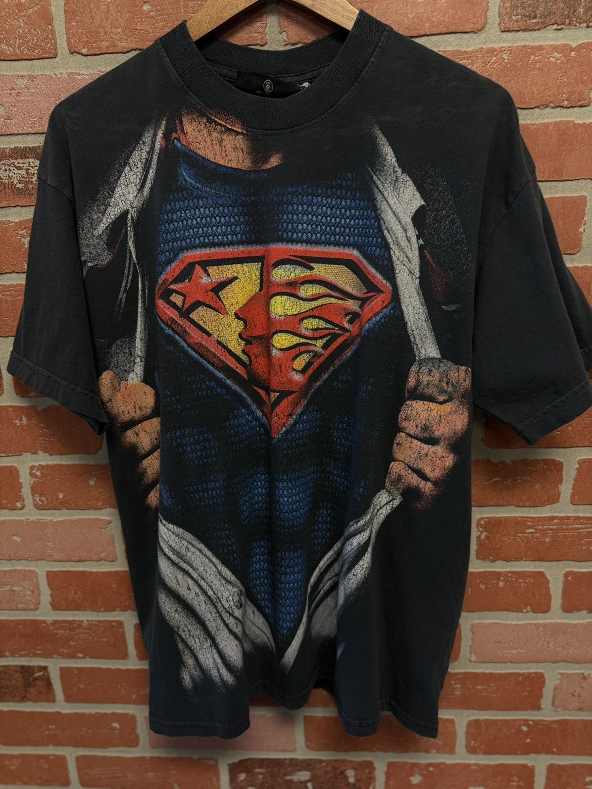 HELLSTAR Hellstar Black SuperMan Logo Tee Shirt 100% Authentic Size S Size US S / EU 44-46 / 1 - 3 Thumbnail