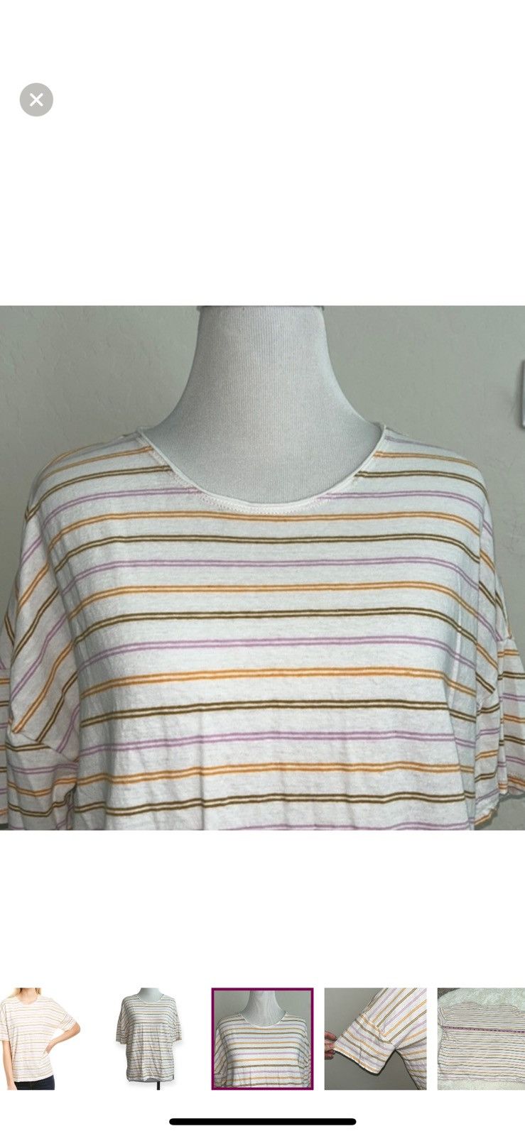 Madewell Madewell medium raw edged hangout tee in Branham stripe Size M / US 6-8 / IT 42-44 - 2 Thumbnail