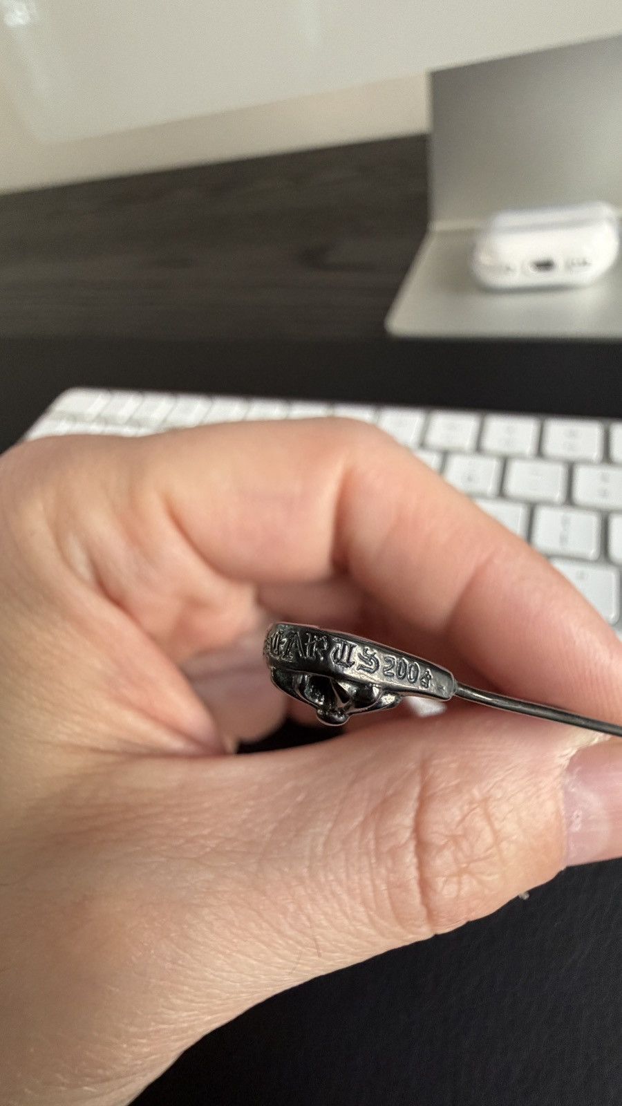 Chrome Hearts CHROME HEARTS BLACK RHODIUM XL SAFTEY PIN Size ONE SIZE - 9 Thumbnail
