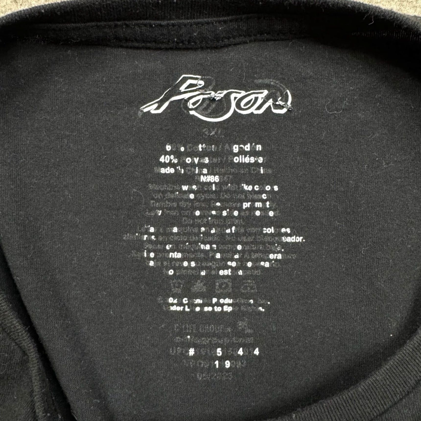 Vintage Poison Graphic T Shirt Size 3XL Black Short Sleeve Rock Band Music Casual Tee Ladies Womens Size XXL / US 16-18 / IT 52-54 - 2 Thumbnail
