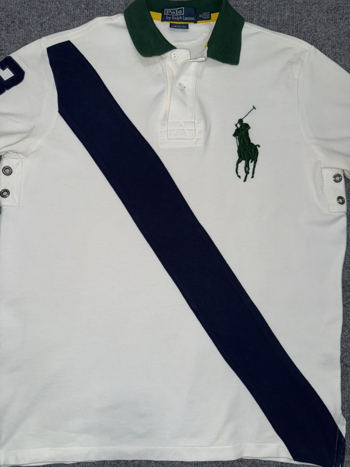 Polo Ralph Lauren Ralph Lauren Big Pony Diagonal Stripe Polo Shirt Size US M / EU 48-50 / 2 - 2 Thumbnail