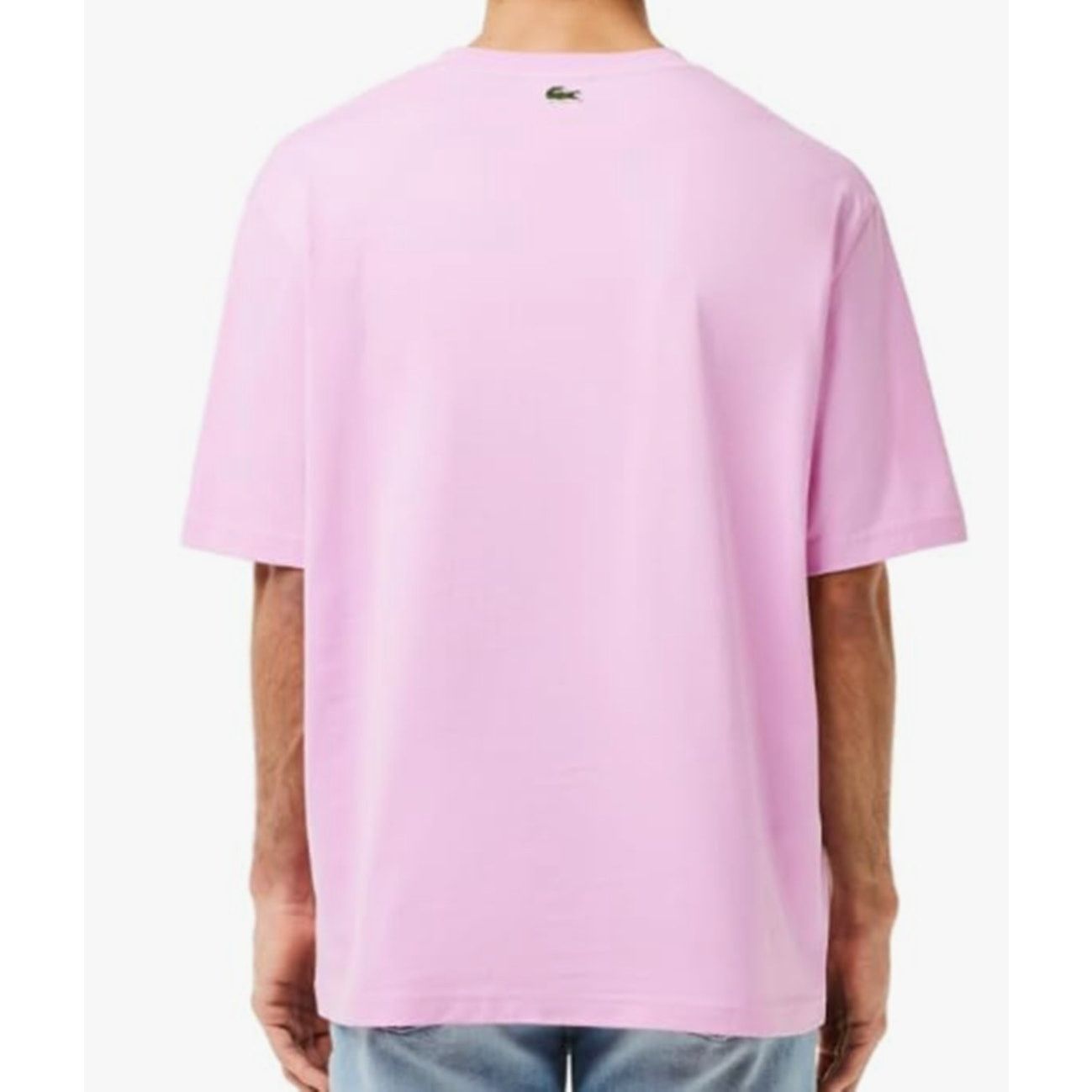 Lacoste Lacoste Men's Loose Fit Front Croc Graphic T-Shirt Gelato XL Size US XL / EU 56 / 4 - 4 Thumbnail