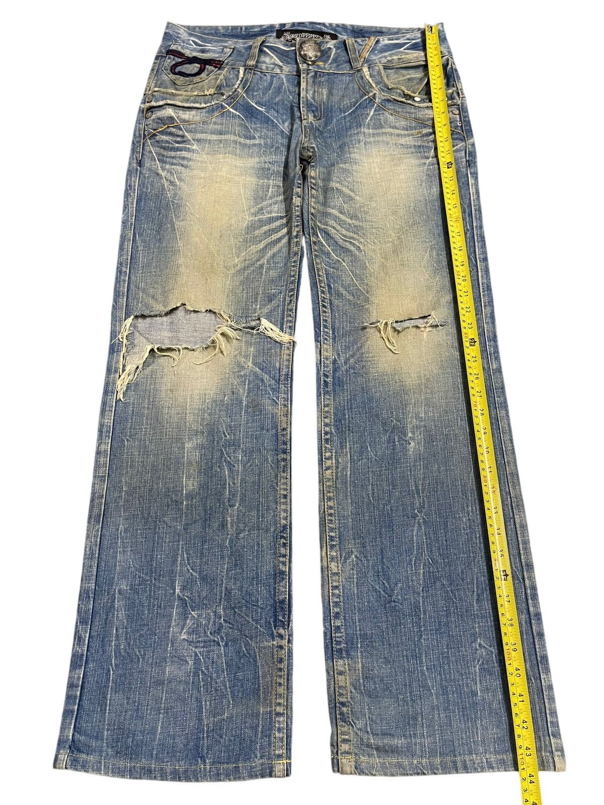 14th Addiction Vintage Japanese Brand Mud Wash Distressed Style Loose Jeans Size US 38 / EU 54 - 13 Thumbnail