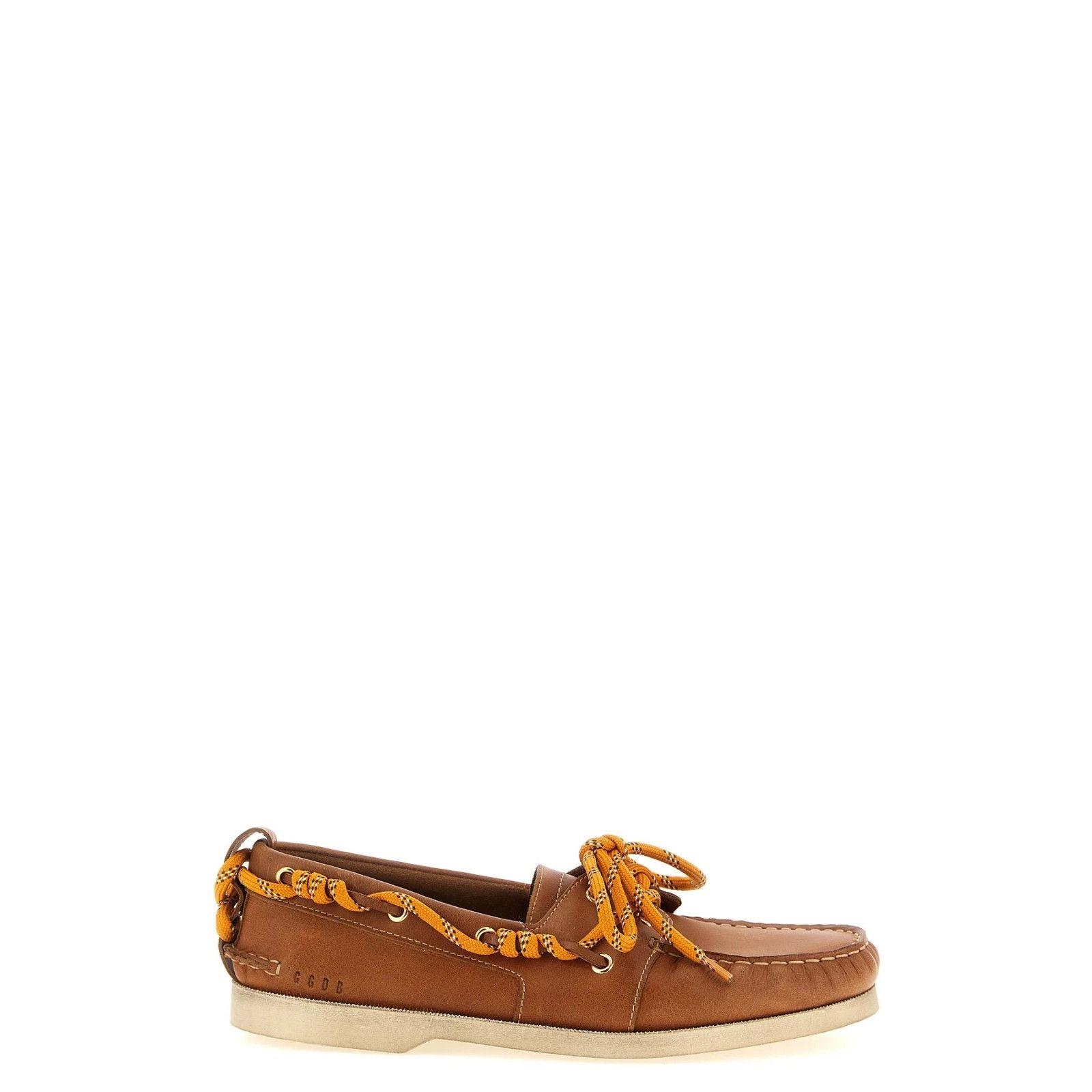 GOLDEN GOOSE Leather Boat Brown Leather Shoes New & Authenti