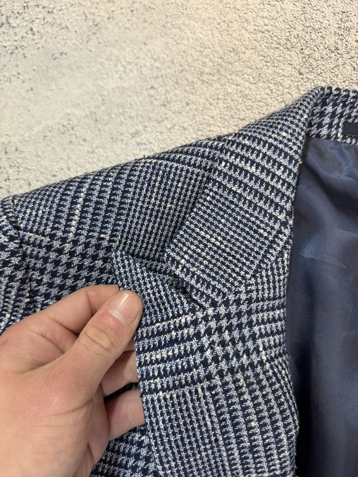 Suitsupply Suitsupply Washington VBC Plaid Blazer 42R/EU52 Silk Linen Size 42R - 18 Thumbnail
