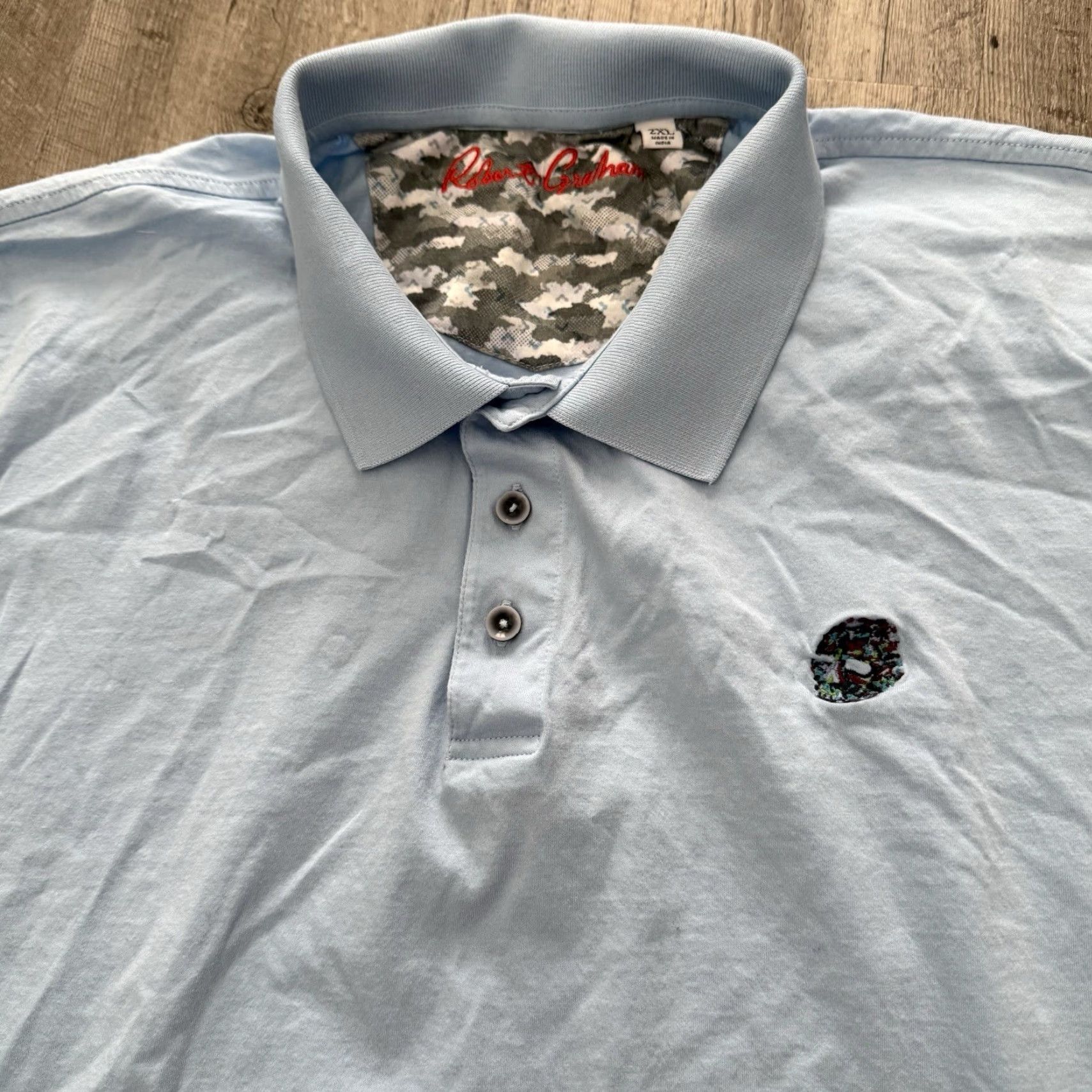 Robert Graham Robert Graham Polo Shirt Mens XXL Blue Supima Cotton Size US XXL / EU 58 / 5 - 7 Thumbnail