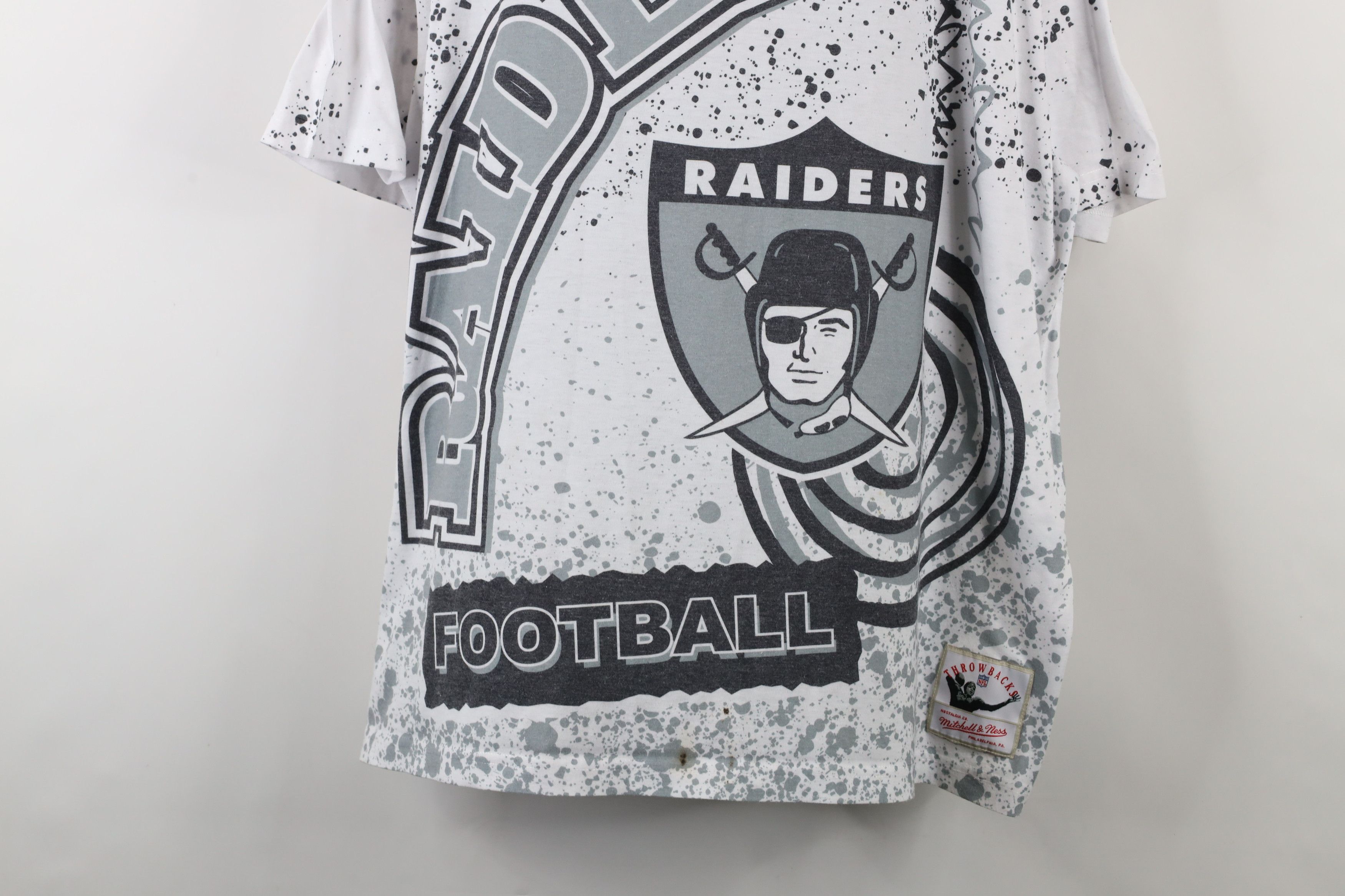 Mitchell & Ness × Vintage Vintage Mitchell & Ness Los Angeles Raiders Football T-Shirt Size US XXL / EU 58 / 5 - 3 Thumbnail