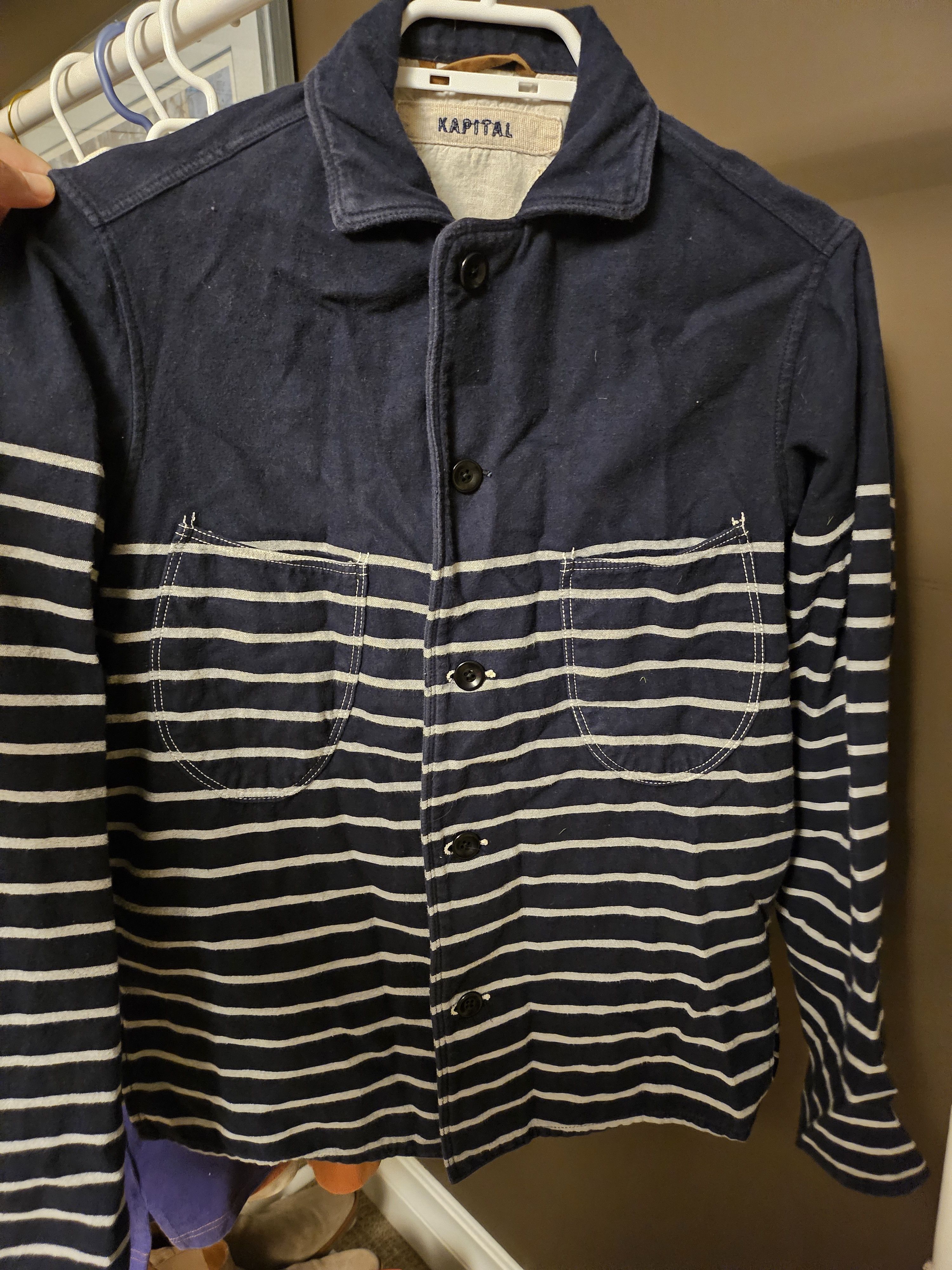 Kapital Kapital Navy Striped Shirt Size US S / EU 44-46 / 1 - 1 Thumbnail