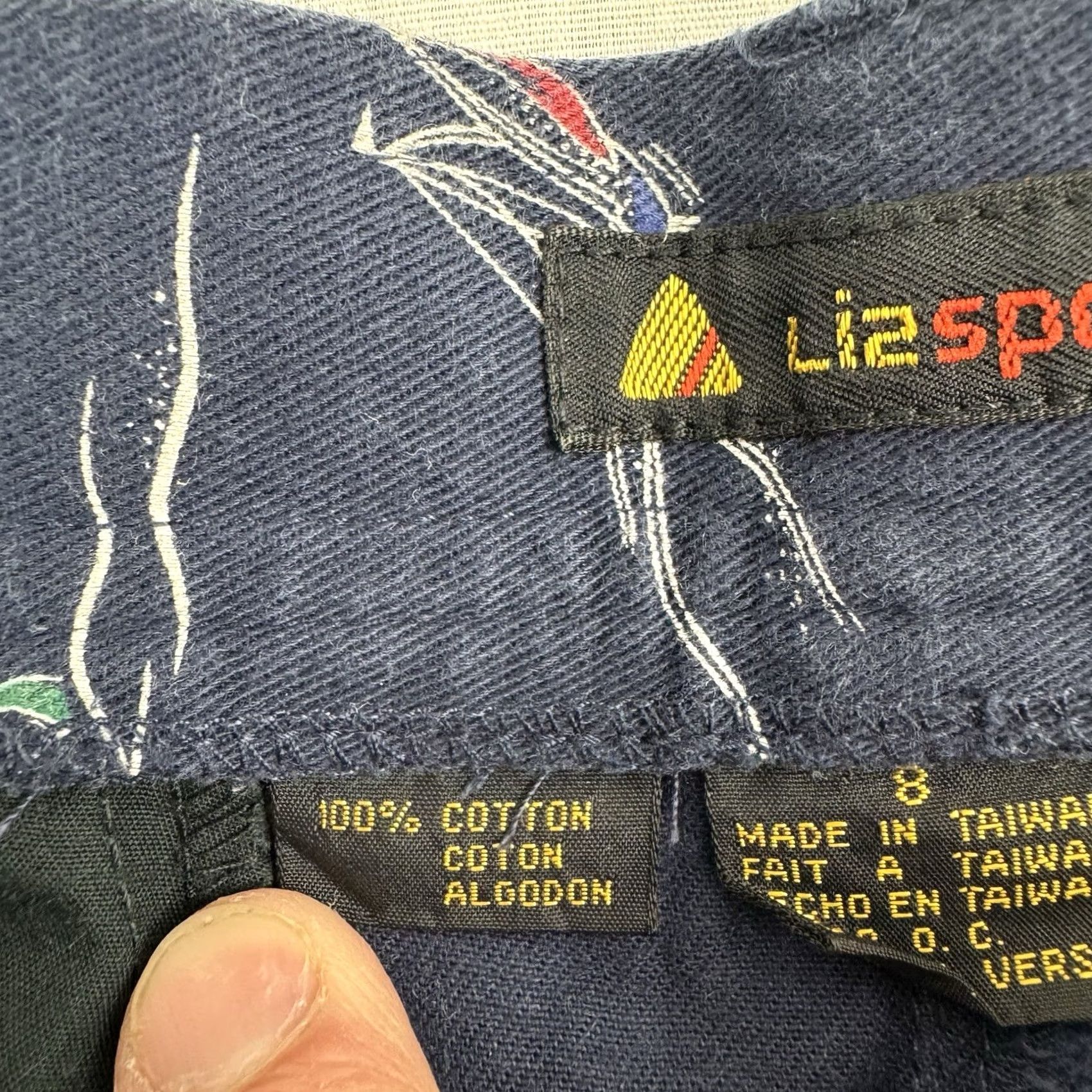 Vintage Vintage Liz Sport Sailboat Shorts Womens 8 Hipster Beach Preppy 90s Y2K Boho Size 30" / US 8 / IT 44 - 3 Thumbnail