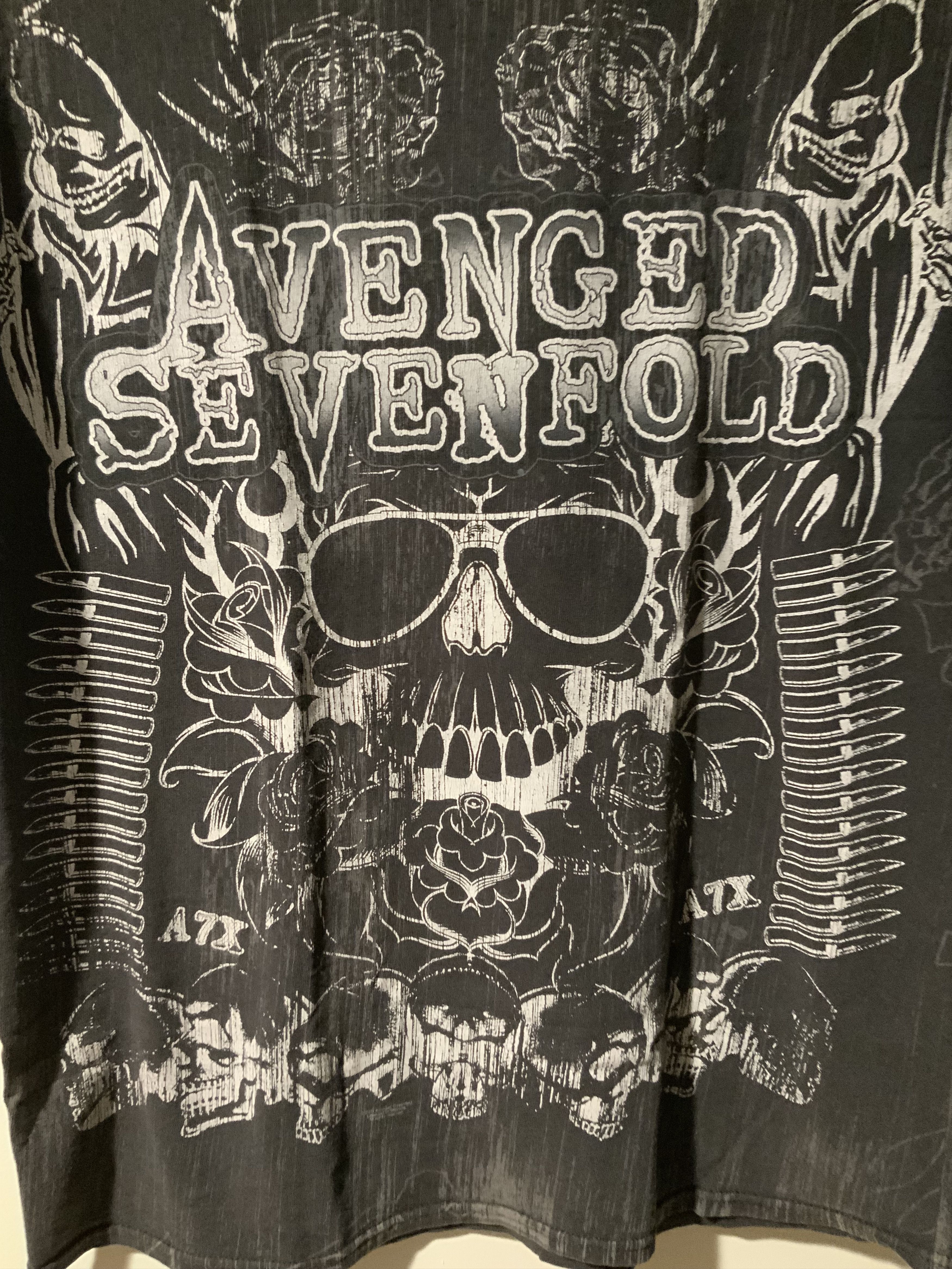Band Tees × Vintage Vintage 2011 Avenged Sevenfold Band All Over Print T-shirt Size US M / EU 48-50 / 2 - 2 Thumbnail