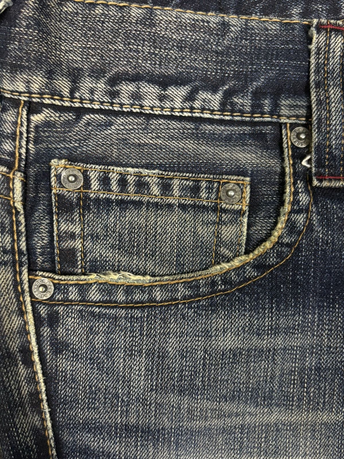 Tornado Mart Vintage Tornado Mart Mud Wash Spiral Flare Distressed Jeans Size US 31 - 4 Thumbnail