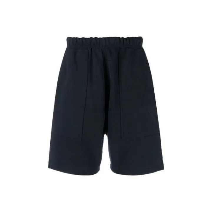 AMI AMI Men's Embroidered Sport Shorts in Navy 0079 Size US 26 / EU 42 - 1 Thumbnail