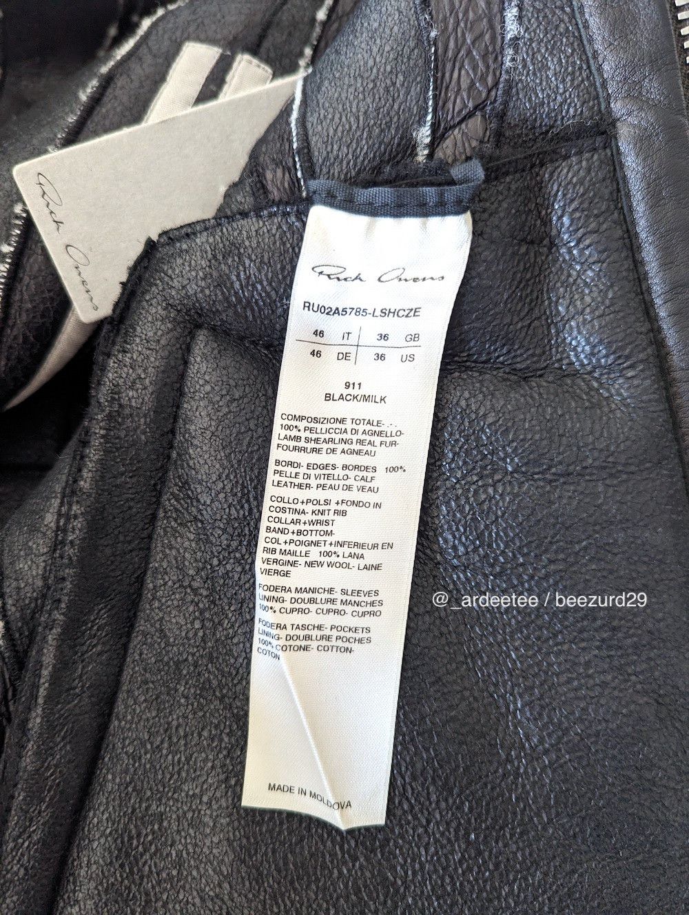 Rick Owens 💥*NWT* RARE SHEARLING GETHSEMANE ZEBRA FLIGHT JACKET Size US S / EU 44-46 / 1 - 10 Thumbnail