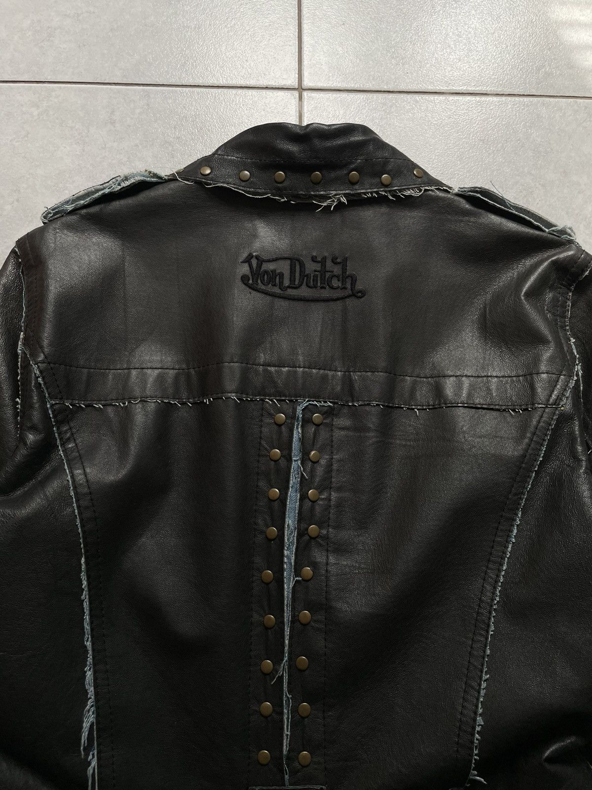 Leather Von Dutch Archive Leather Trench Coat Size S / US 4 / IT 40 - 7 Thumbnail