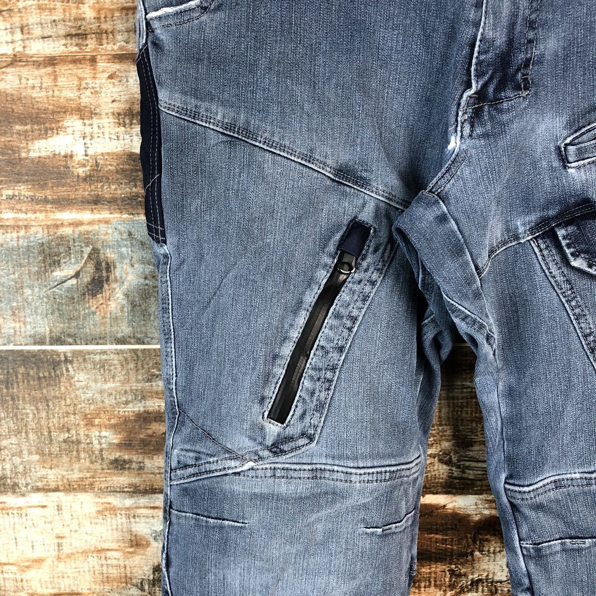 Japanese Brand Tora japan vintage ripped Blue Denim Pants #A2159 Size US 32 / EU 48 - 7 Thumbnail