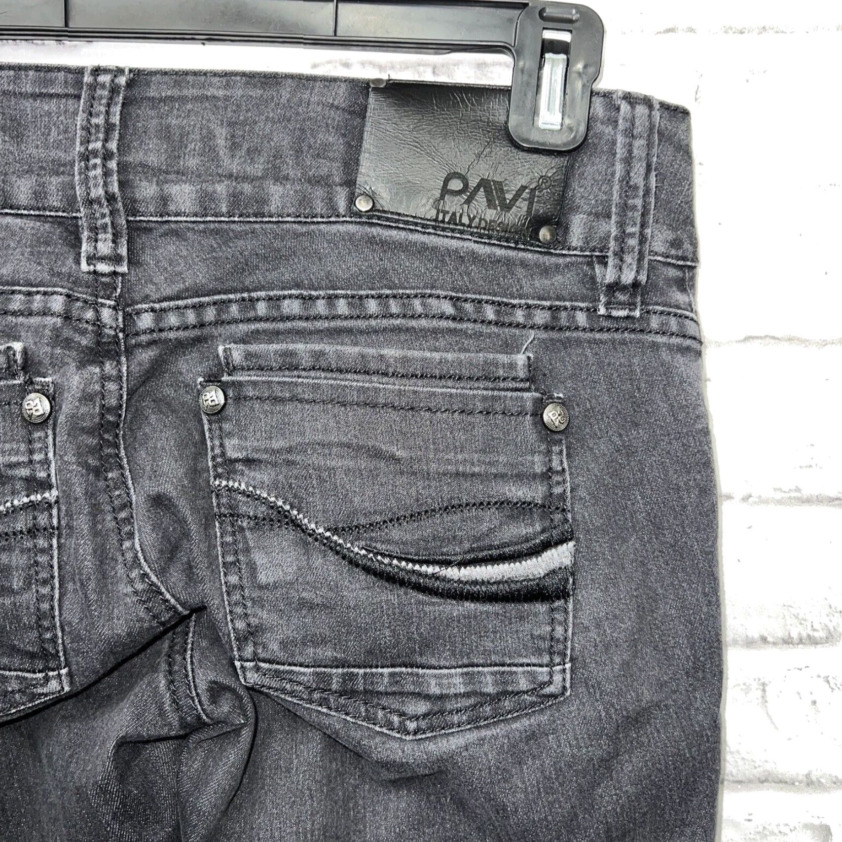 Vintage Pavi Italy Donna Black Jeans Womens Size 6 28-32x32 (Stretchy Waist) Skinny Womens Jeans Italy Black 28-32x32 Size 6 Pavi Italy Donna Size 28" / US 6 / IT 42 - 5 Thumbnail