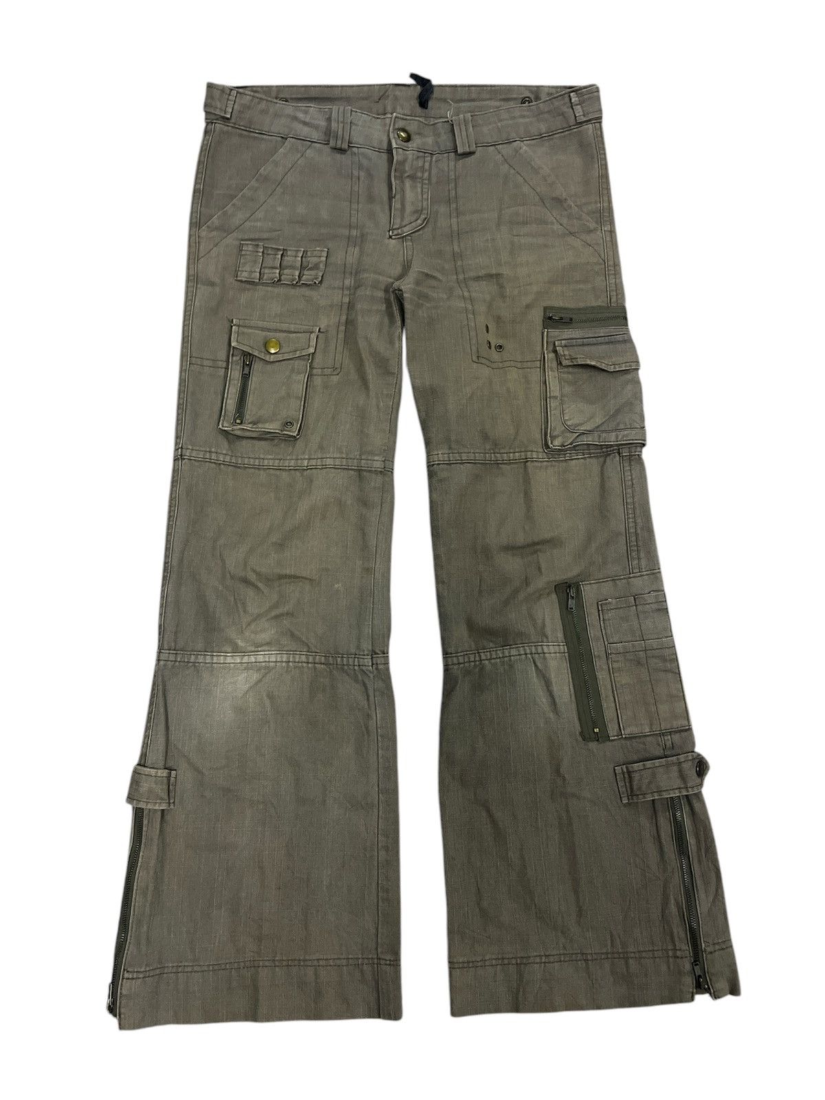 Designer × Japanese Brand FLARED🔥CARGO COTTON PANT Size US 31 - 1 Thumbnail