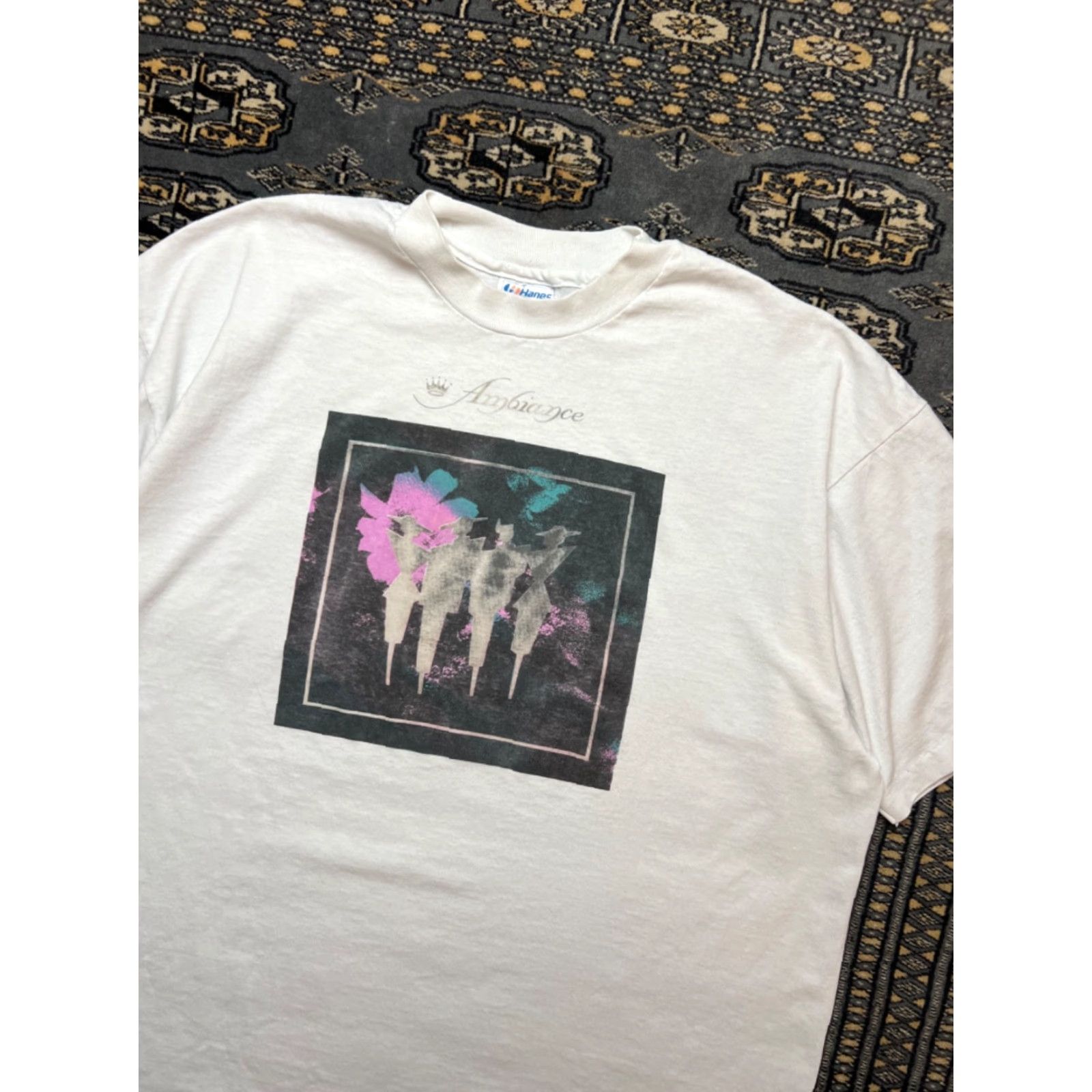 Hanes VINTAGE Ambiance 80s Graphic Shirt Hanes T-Shirt 2XL White Mens Size US XXL / EU 58 / 5 - 2 Thumbnail