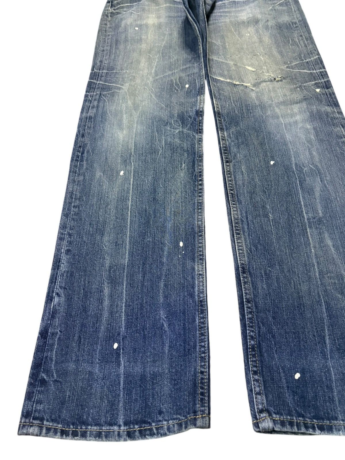 Yoshiyuki Konishi Vintage Japanese Brand Studded Mud Wash Painted Loose Jeans Size US 36 / EU 52 - 6 Thumbnail